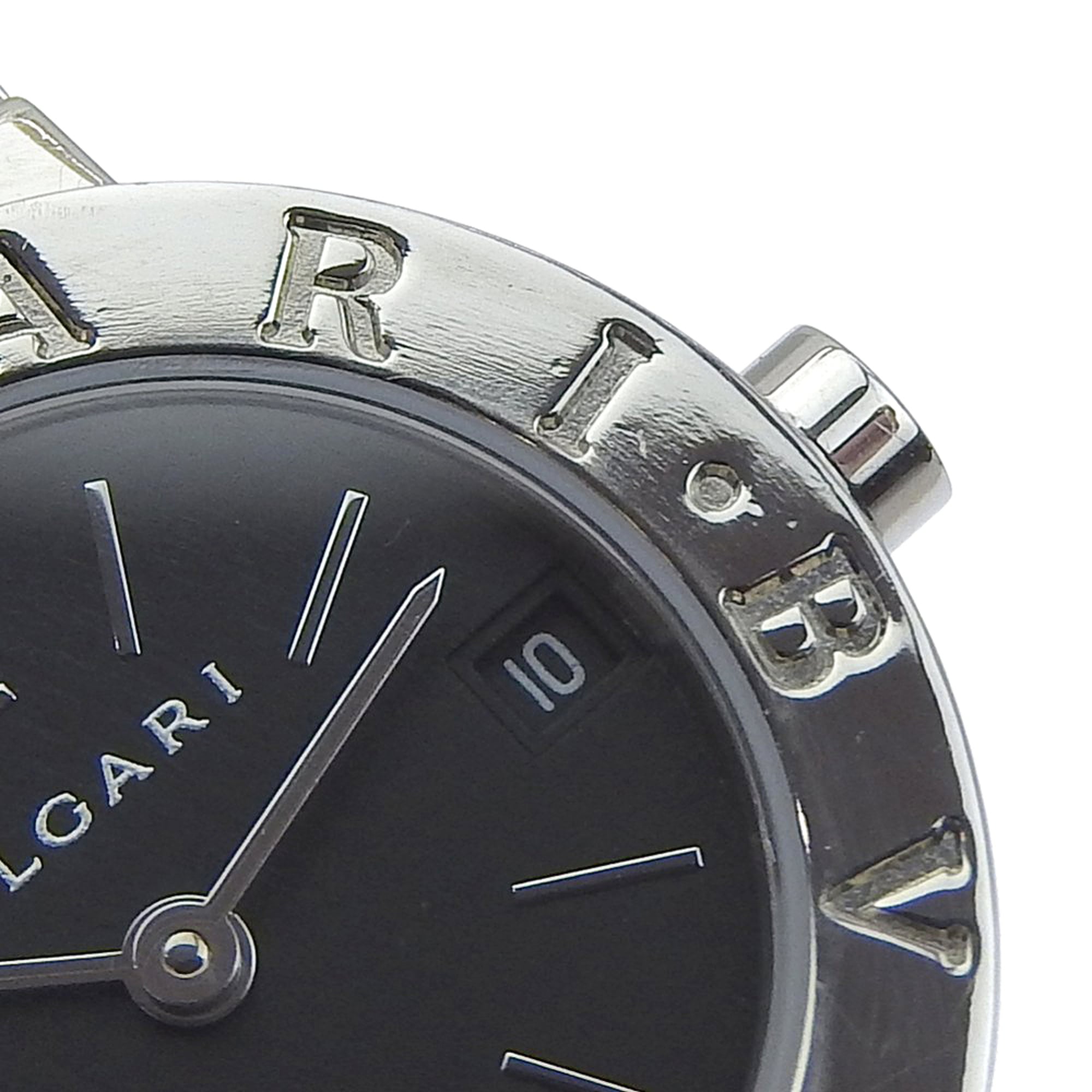 Montre BVLGARI BB23SS en acier inoxydableQuartz affichage analogique, cadran Noir pour femme