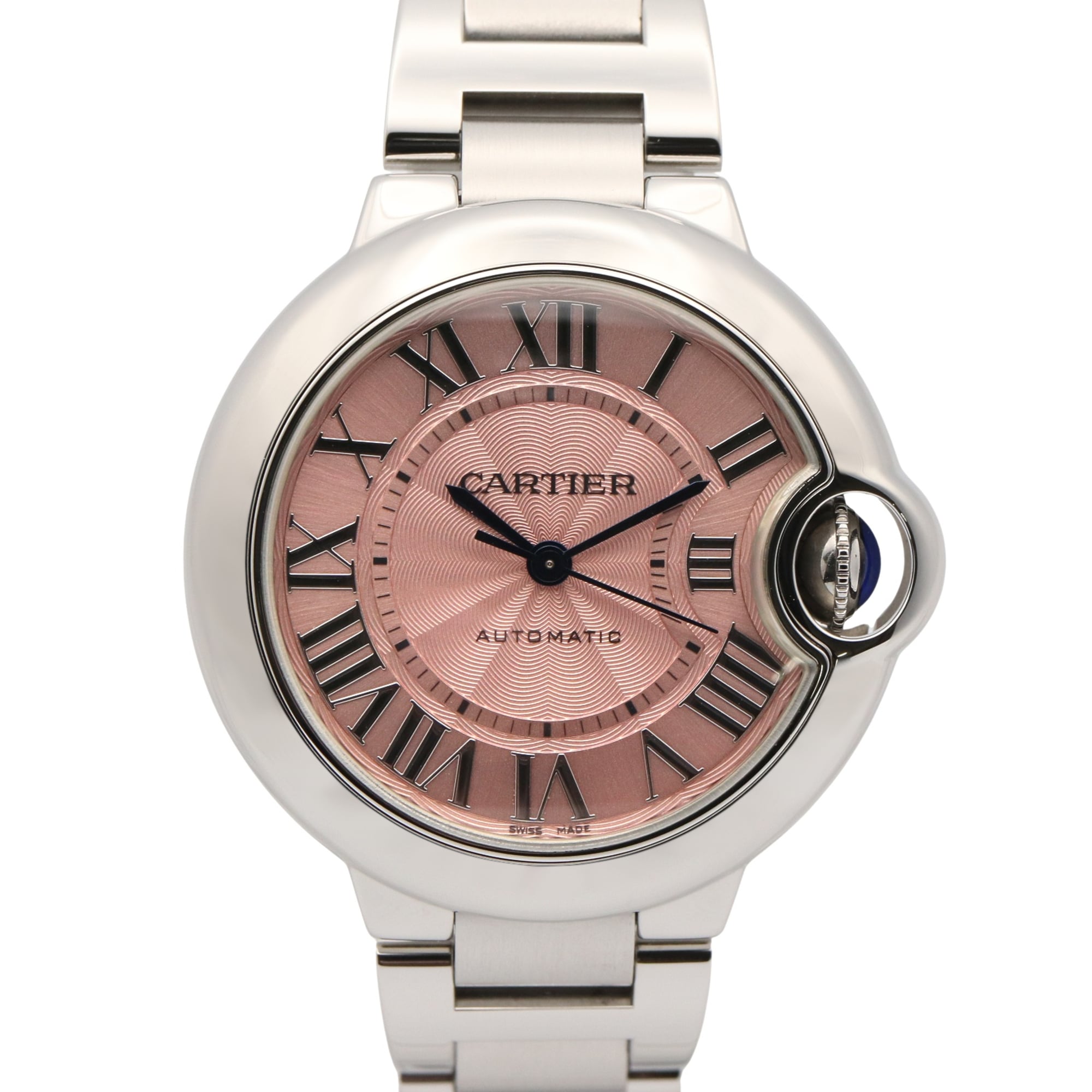 Cartier Ballon Bleu 33mm W6920100 Pink Dial 33mm Watch