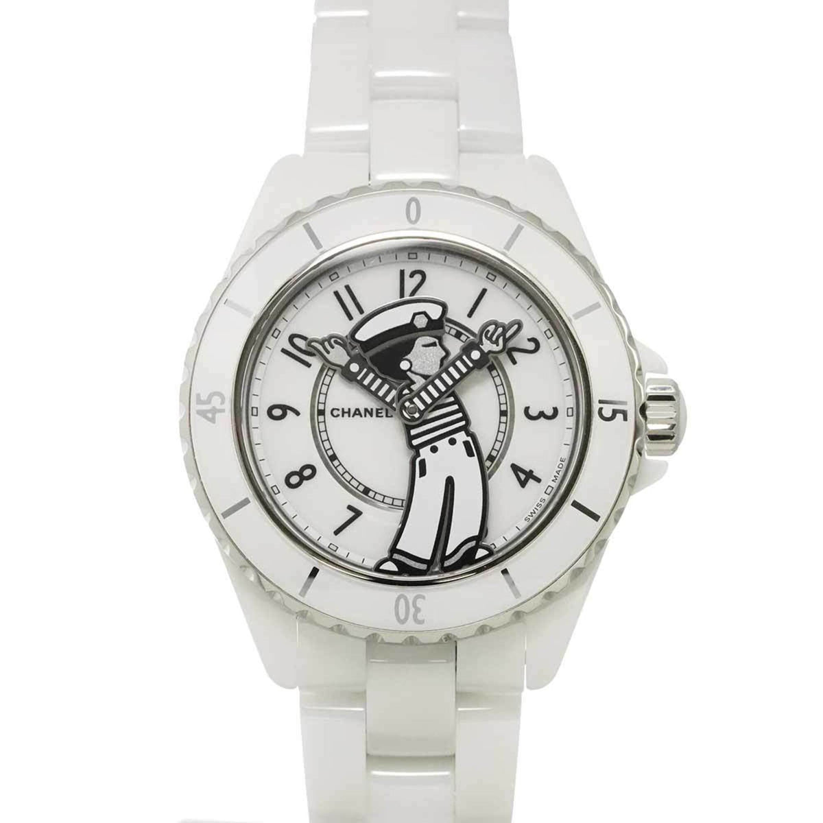 Chanel Mademoiselle J12 La Pausa H7481 met witte wijzerplaat 39mm Horloge