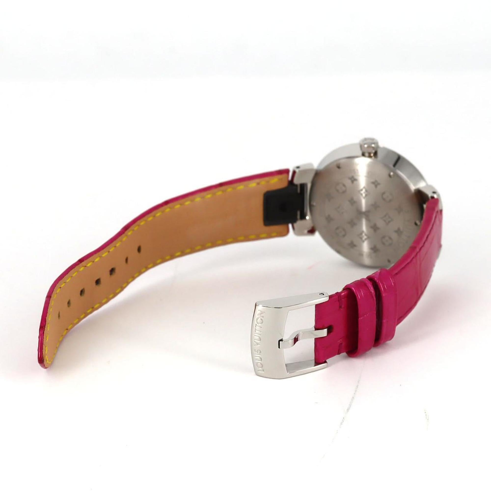 Louis Vuitton Tambour Slim 11P QA159 roestvrijstalen quartzhorloge