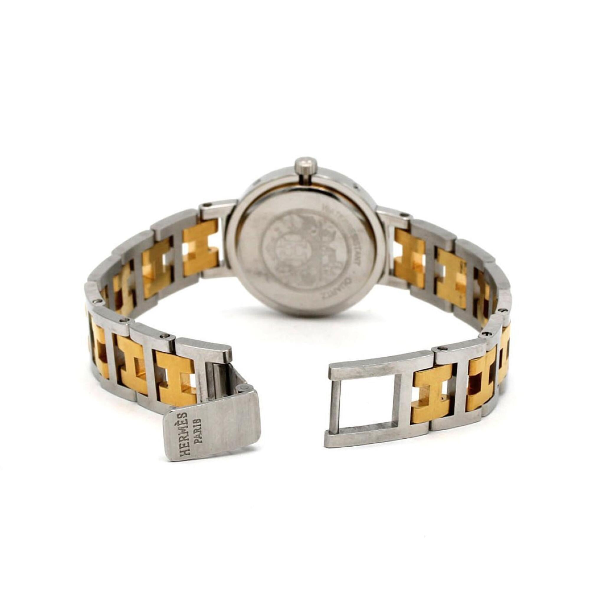 Montre Quartz Hermes Clipper Combination SSxGP