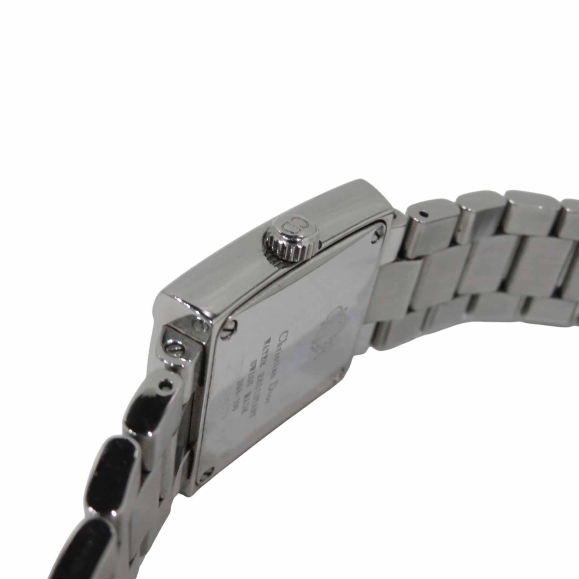 Montre Christian Dior Riva, acier inoxydable, Quartz, cadran argenté, D98-100