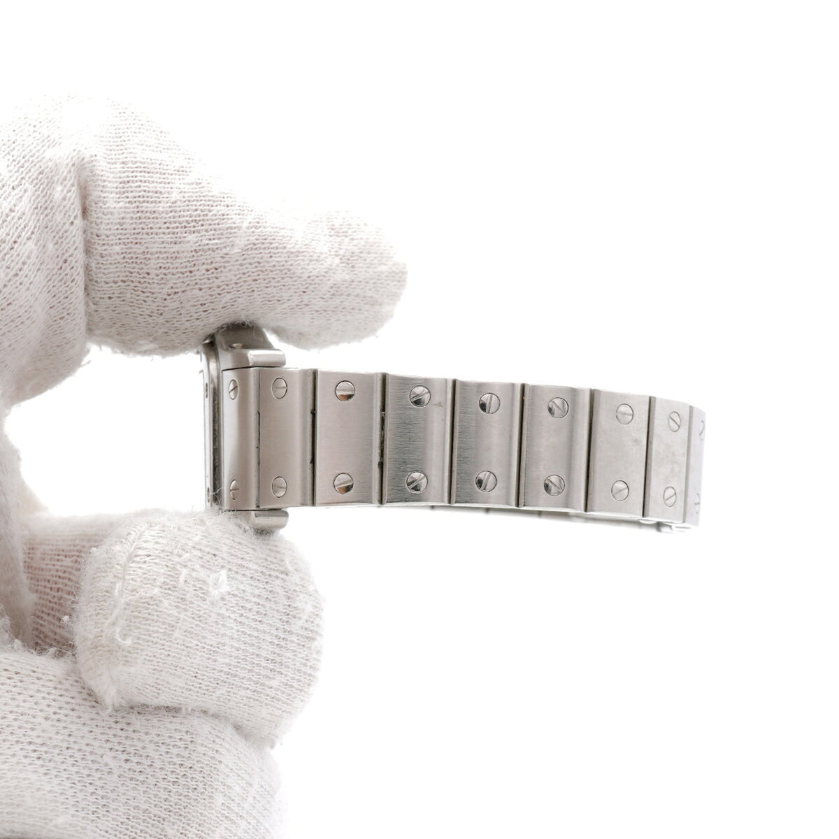 Cartier Santos Galbee SM W20044D6 horloge met zilveren wijzerplaat, 24 mm