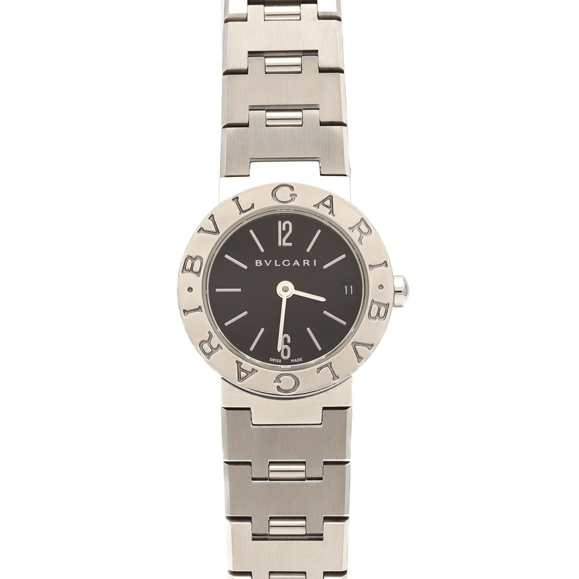 Bulgari BB23SSD BB23SS/BB23SSD Black Dial 23mm Watch