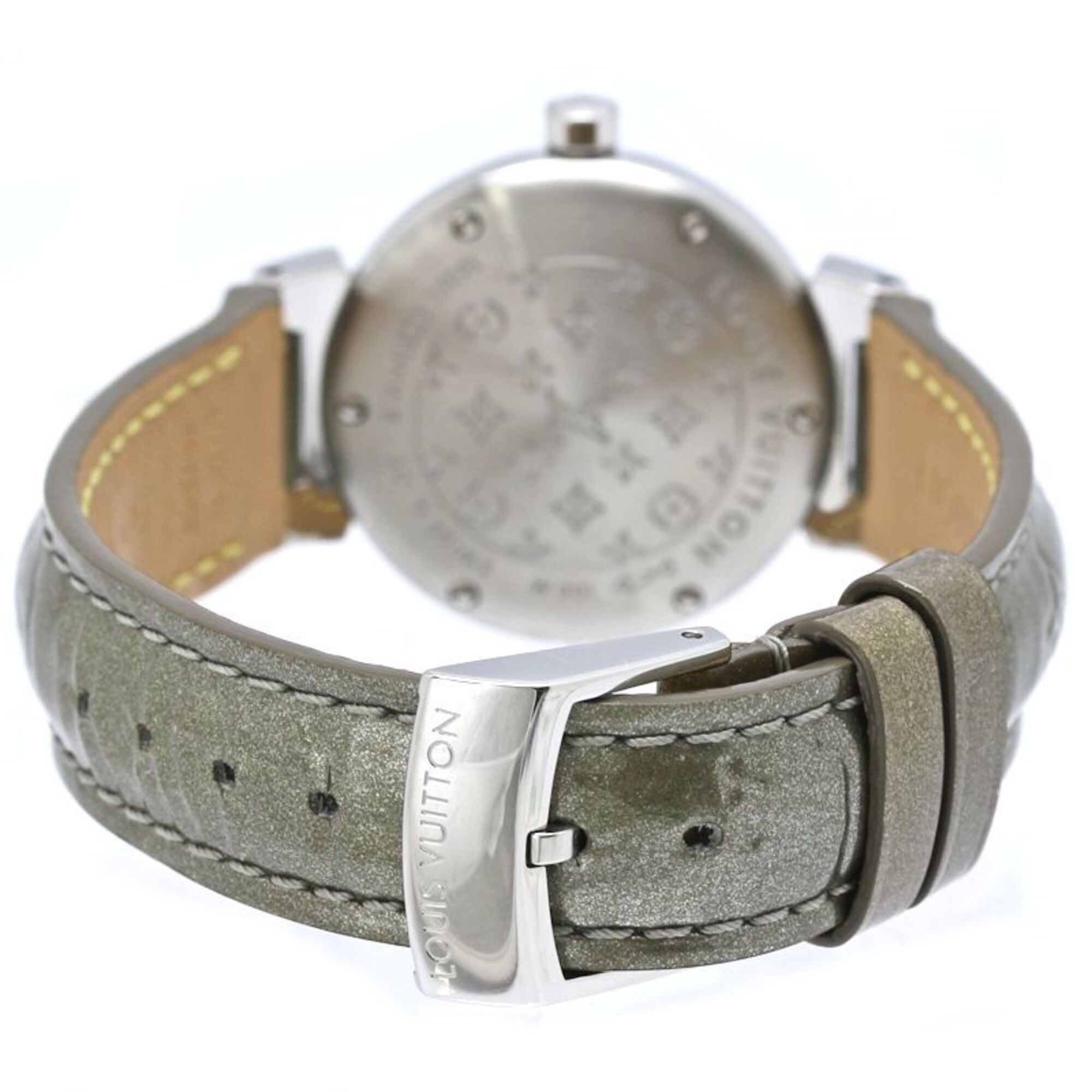 LOUIS VUITTON Tambour Disc PM Diamond Q12MU0 Wo 40564
