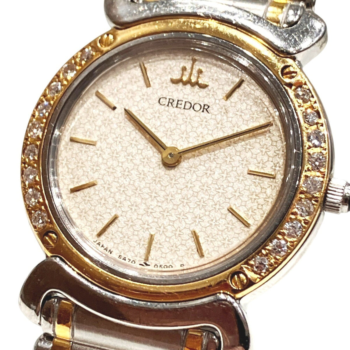 Montre Seiko Credor 5A70-0210 à cadran doré, 23 mm