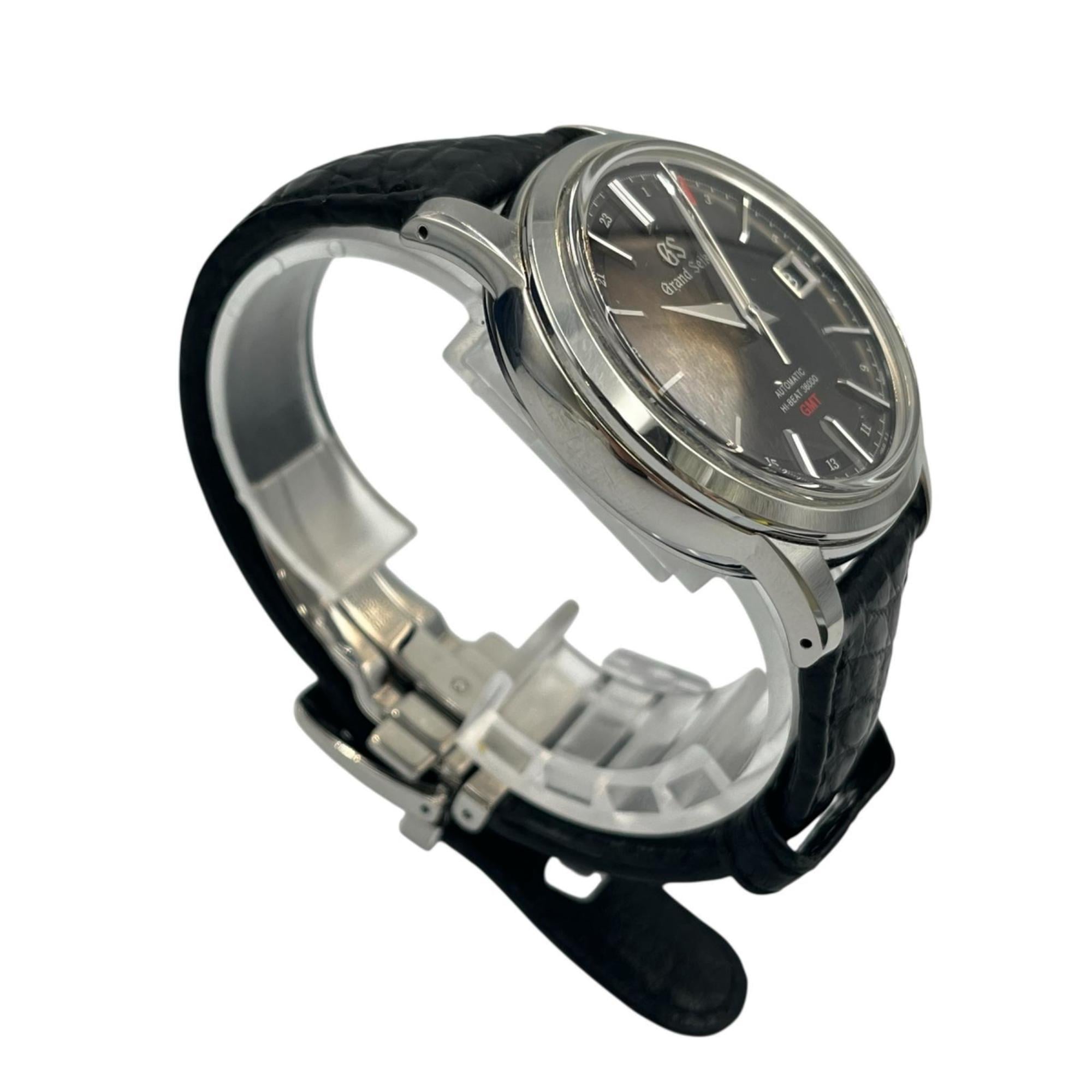 Grand Seiko Hi-Beat SBGJ219 Black Dial 39mm Watch