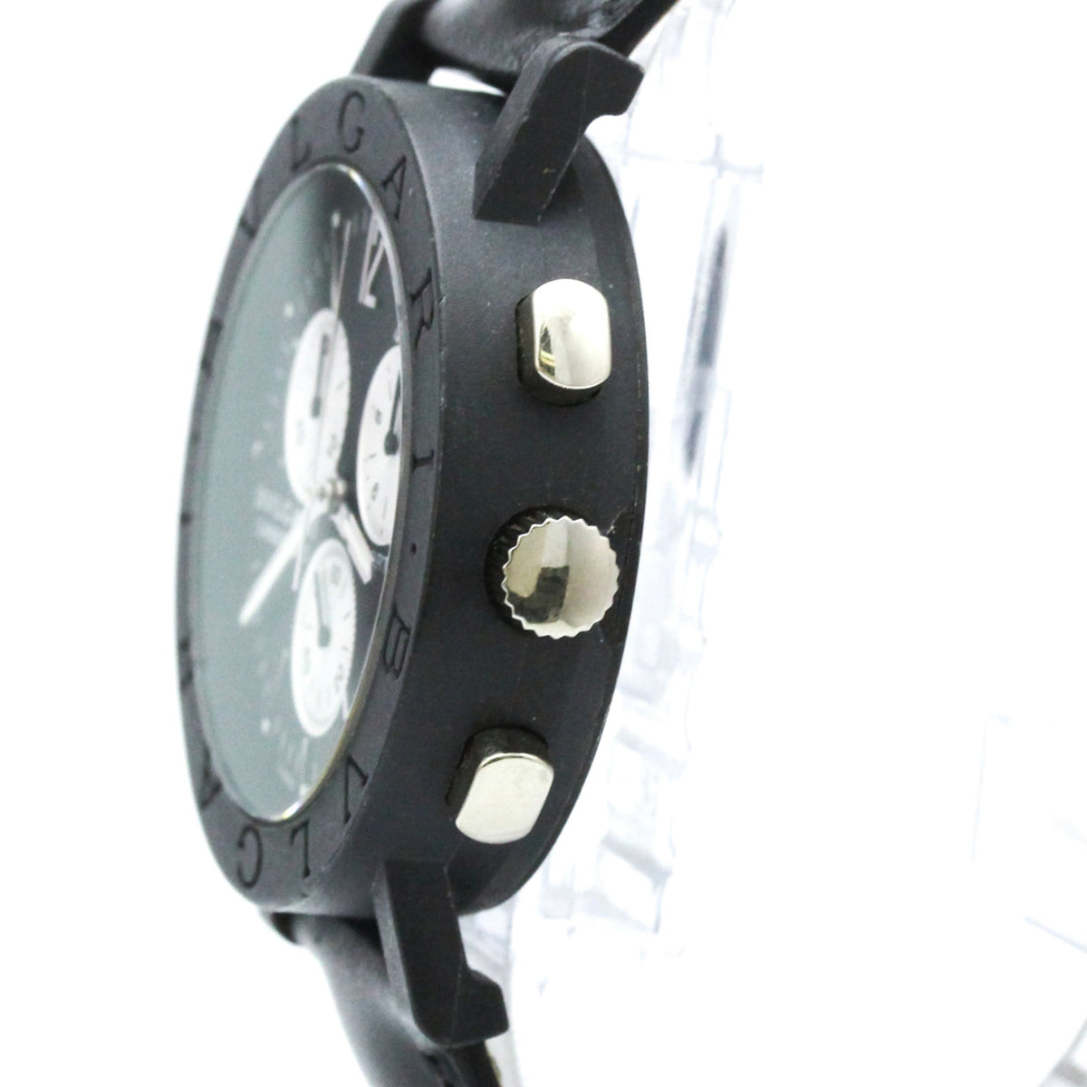 Bvlgari Carbon Gold Chronograph Cortina BB38CLCH horloge met zwarte wijzerplaat, 38 mm