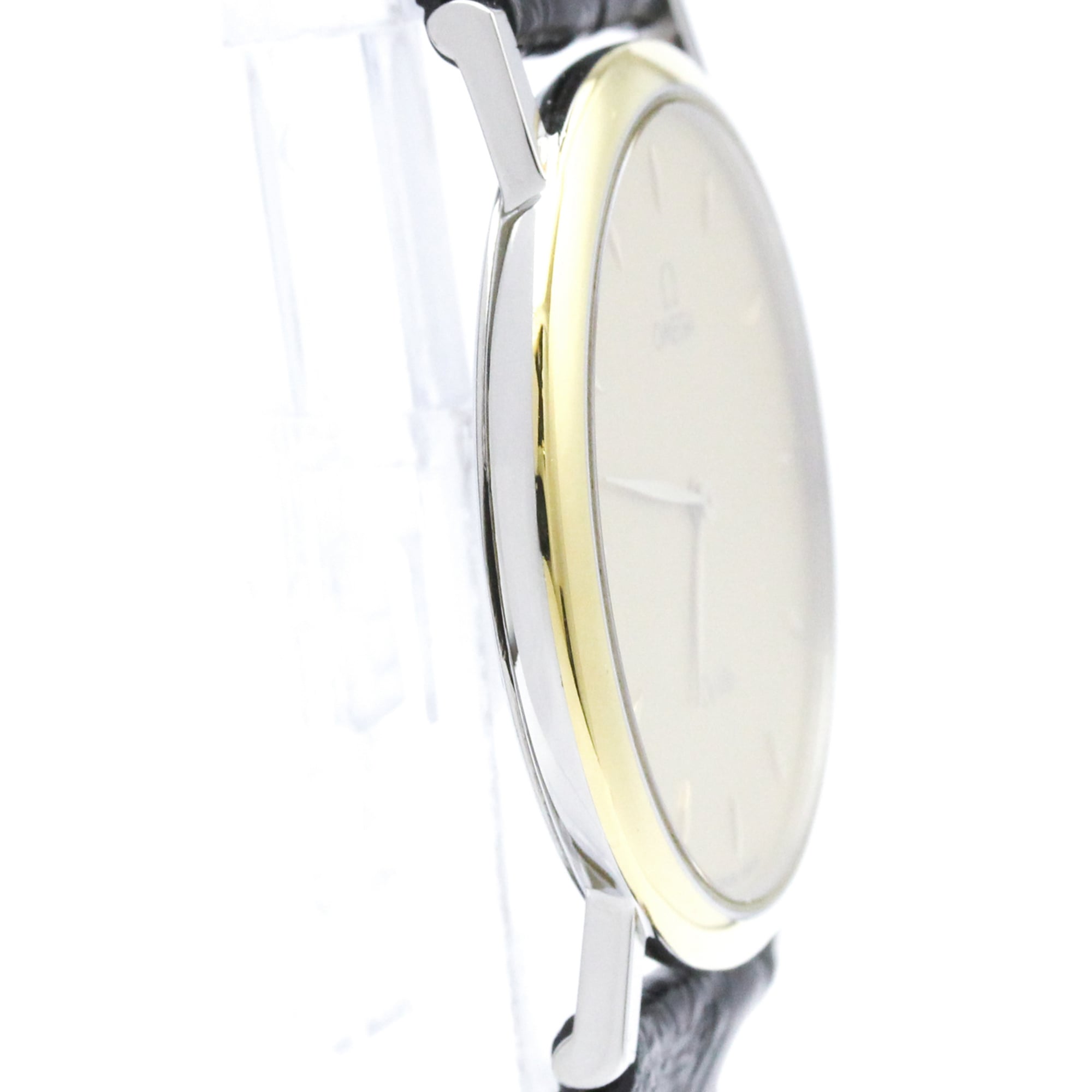 OMEGA De Ville Prestige Quarz-Herrenuhr, vergoldet, 7400.11