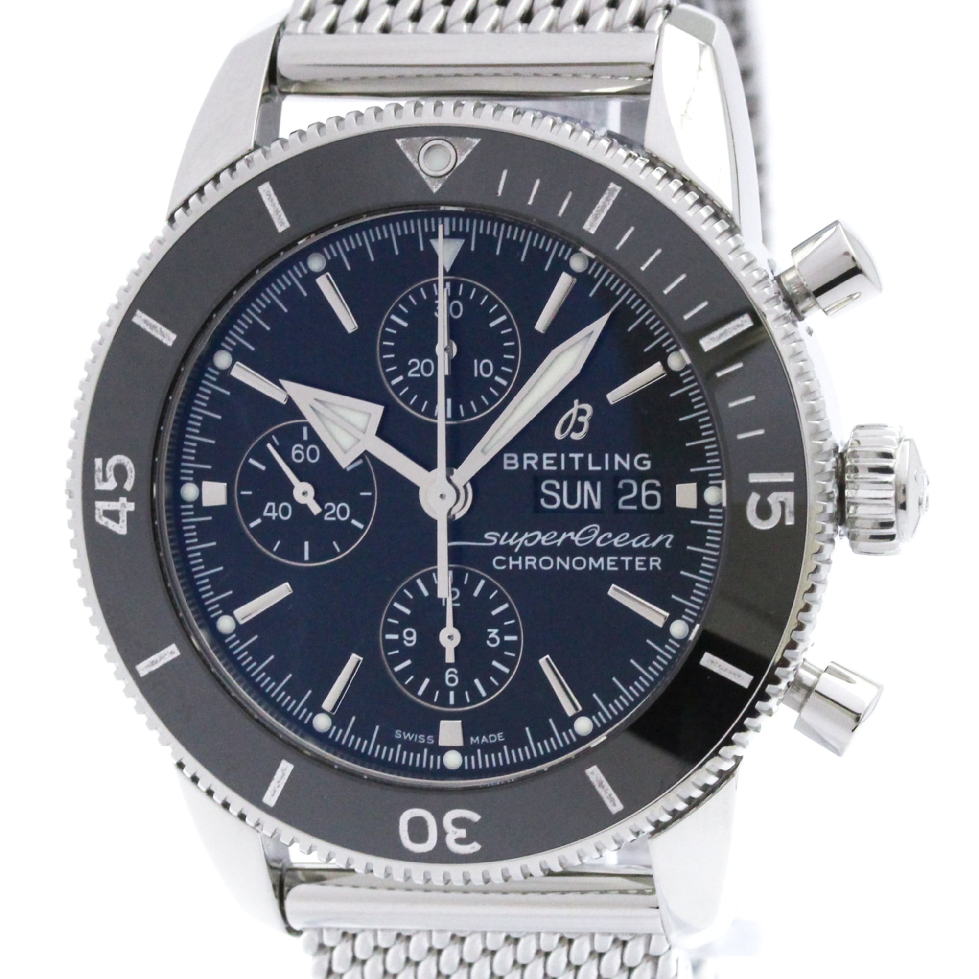 Breitling Superocean A13313 Black Dial 44mm Watch