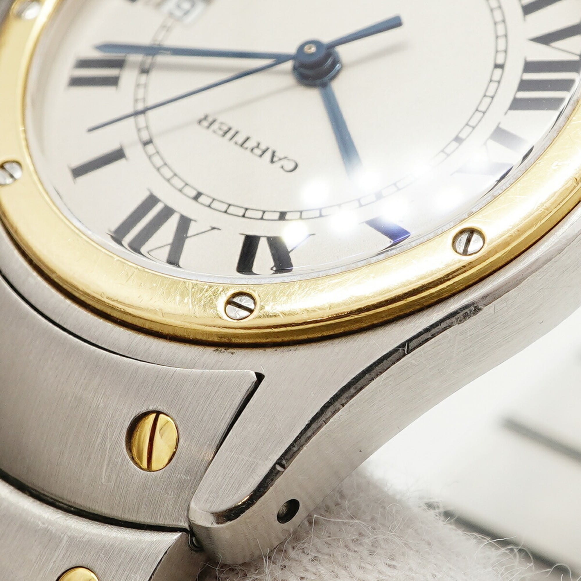 Cartier Santos Ronde MM W20037R3 Ivory Dial Watch (Boys' Size)