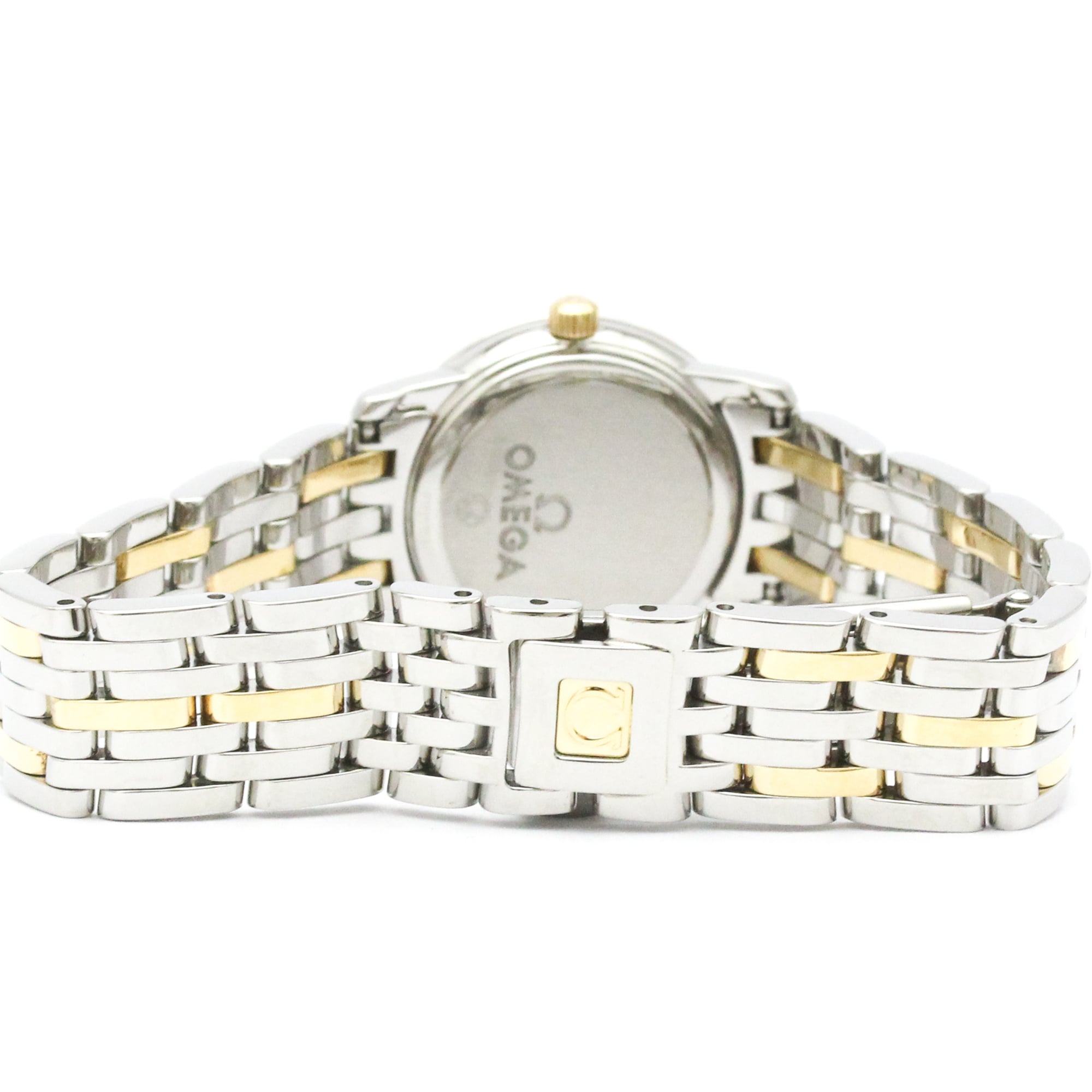 OMEGA De Ville Prestige MOP 18-karaats goud en staal quartz dameshorloge 424.20.24.60.05.001
