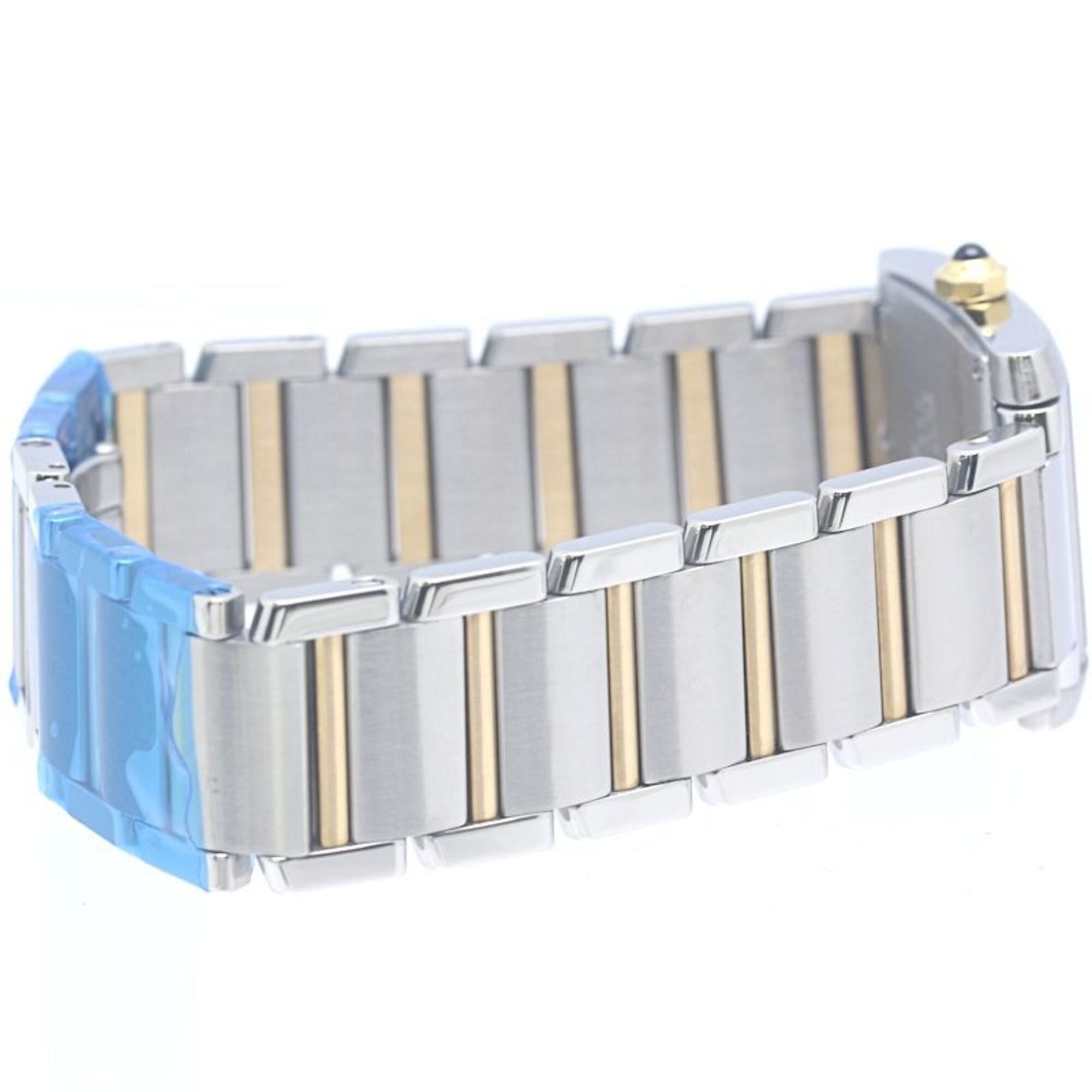CARTIER Tank Française MM W51012Q4 Uhr, Jungengröße, 18 Karat Gelbgold x Edelstahl, 40380