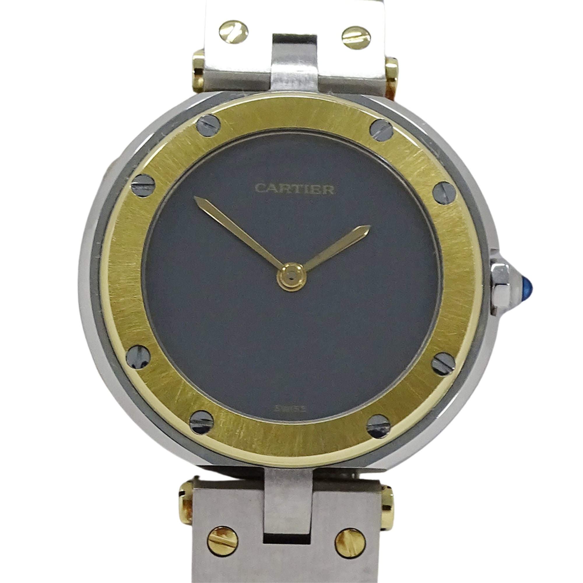 Cartier wo Santos VendÃ´me SM quartz movement stainless steel (SS) gold (YG) model number 84041488.