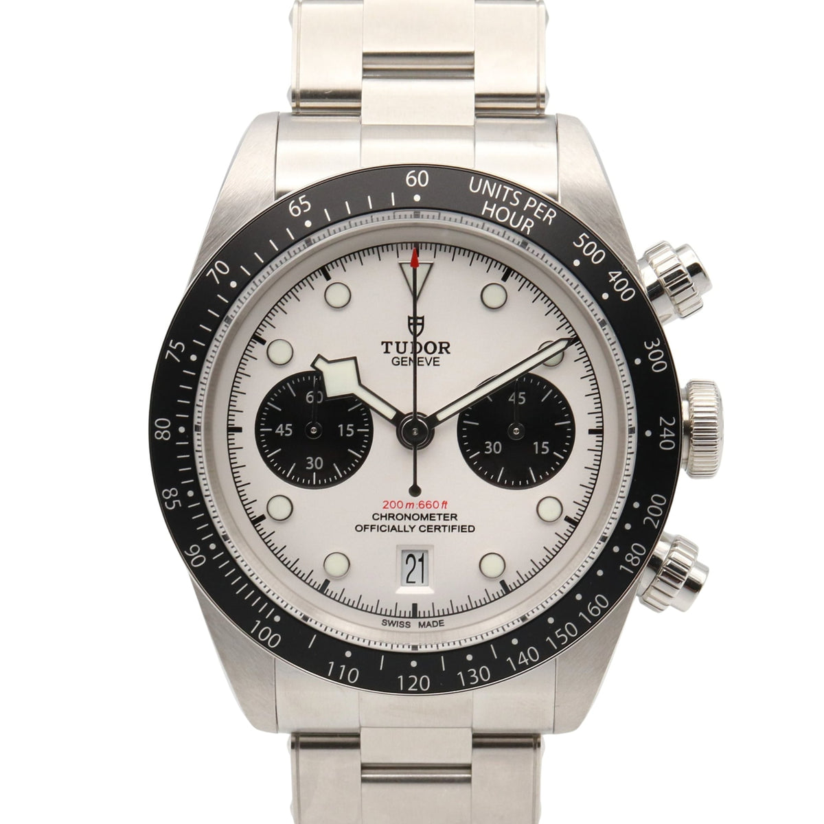Montre Tudor Black bay Chrono 79360N, cadran argenté, 41 mm