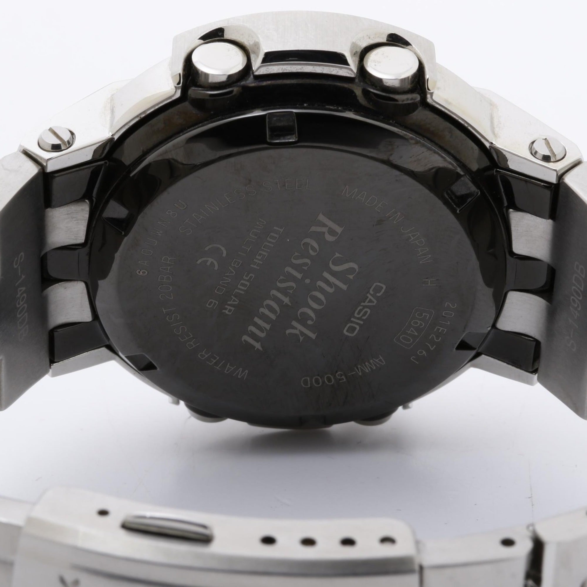 Montre Pour Hommes CASIO G-SHOCK FULL METAL série AW500, modèle AWM500D1A8JF, en acier inoxydable argenté