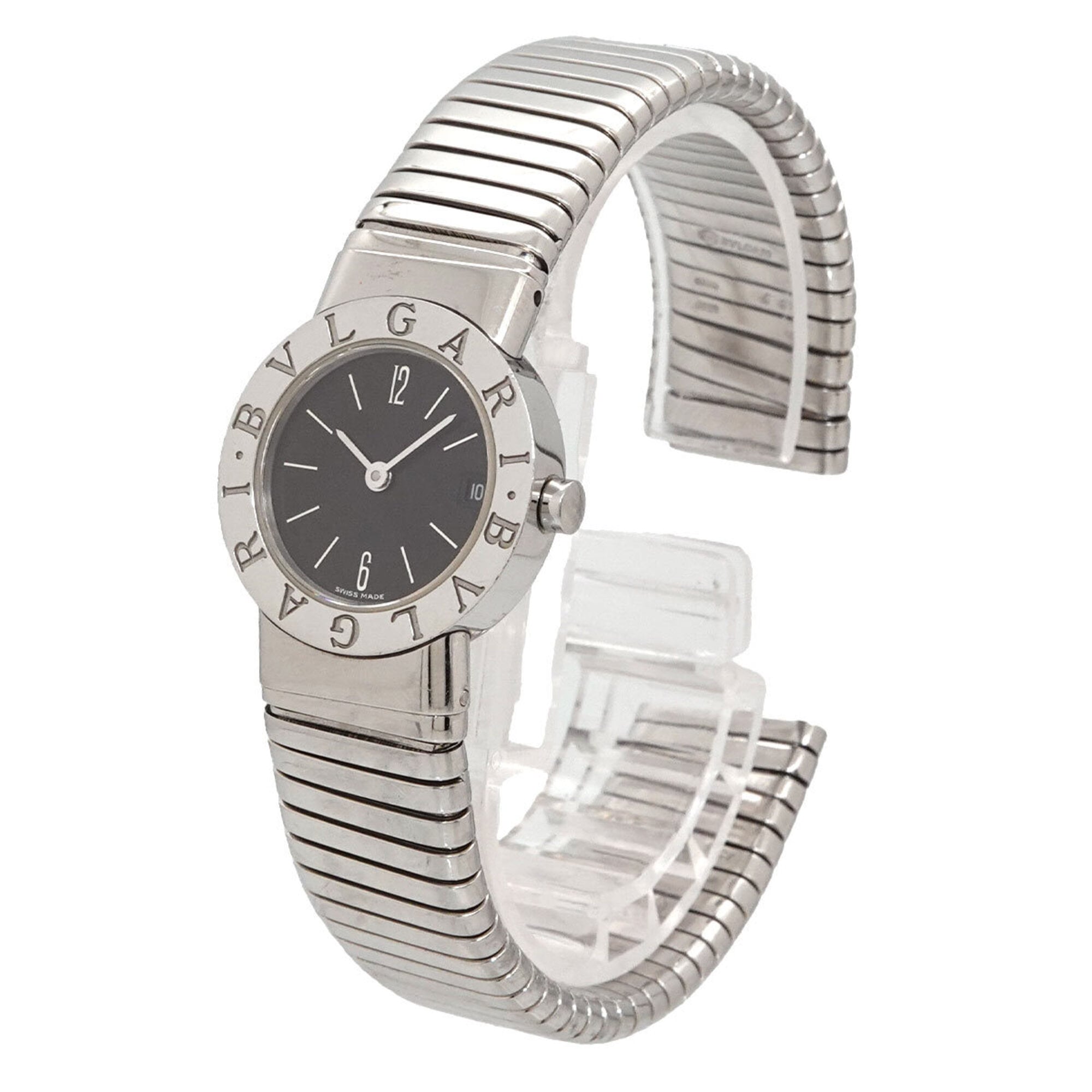 Bvlgari Tubogas BB232TS Black Dial 23mm Watch