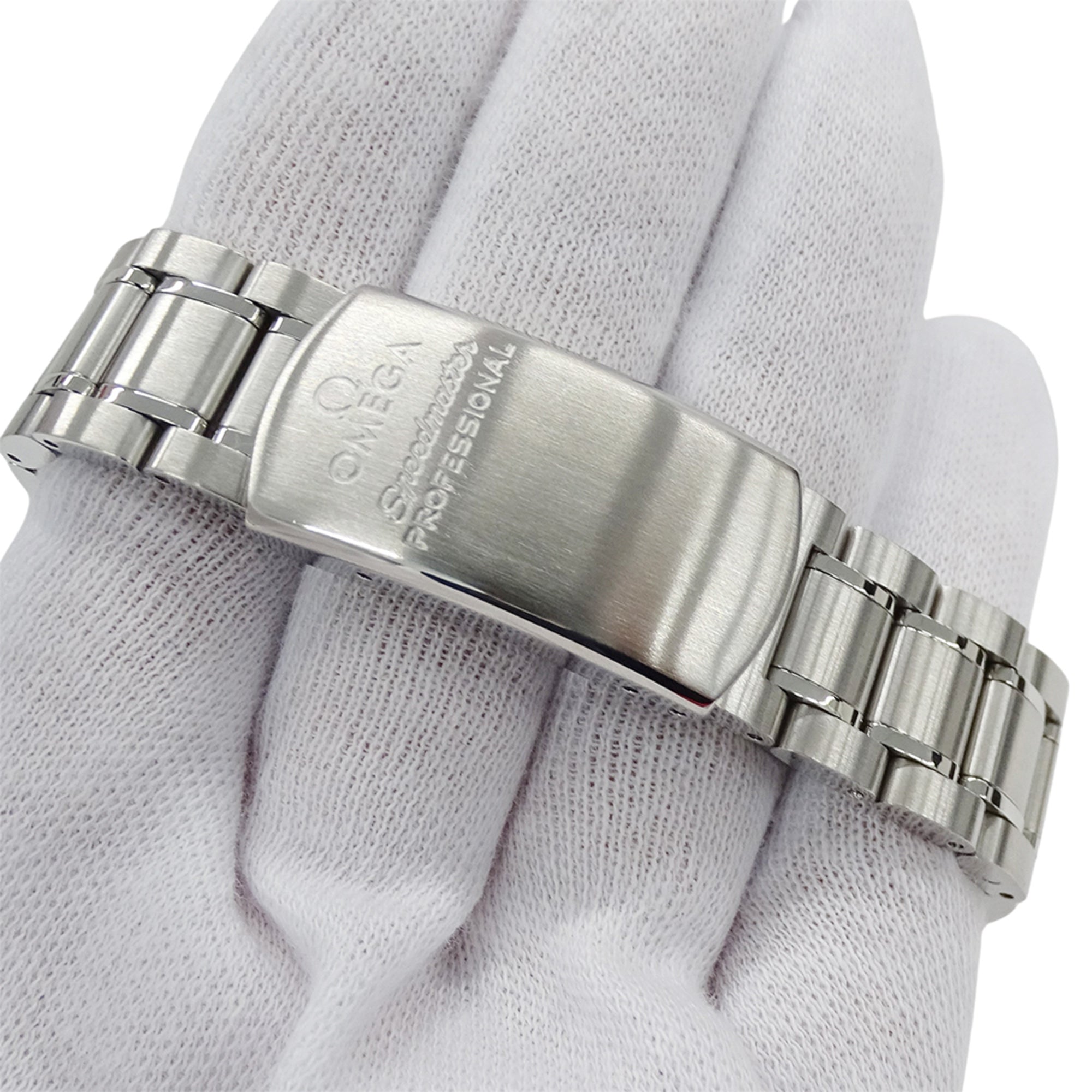 Omega Speedmaster 3597.11.00 Herrenuhr, Marke: Missions Apollo Chronograph, Handaufzug, Edelstahl (SS), Silber und Schwarz.
