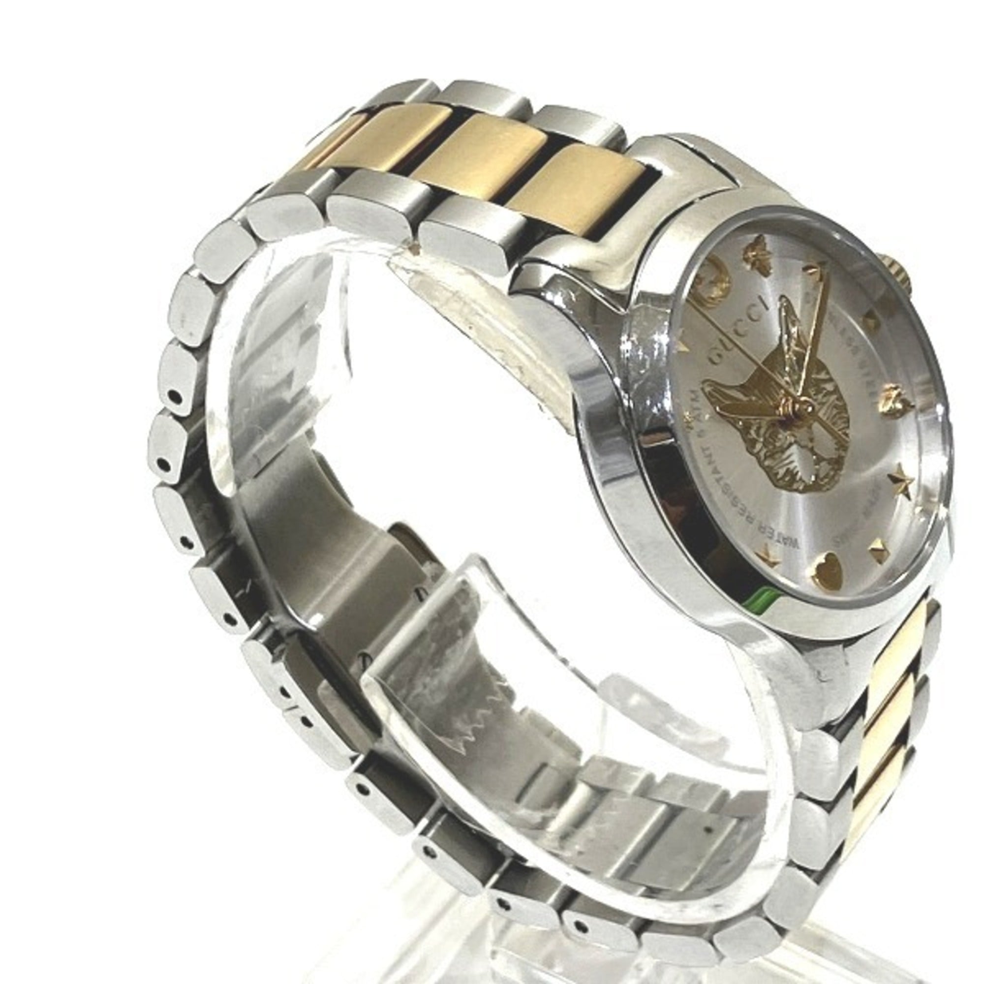 Gucci G-Timeless 126.5 kwartshorloge met kattenkop voor dames