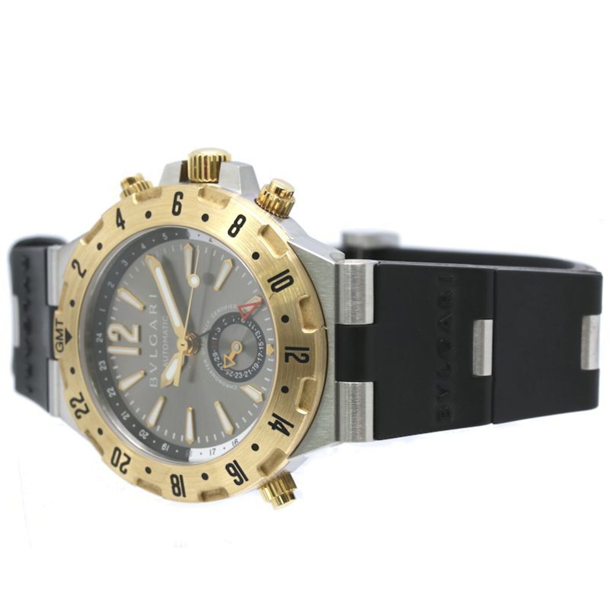Bulgari Diagono GMT40C5SGVD GMT40SG Grey Dial 40mm Watch
