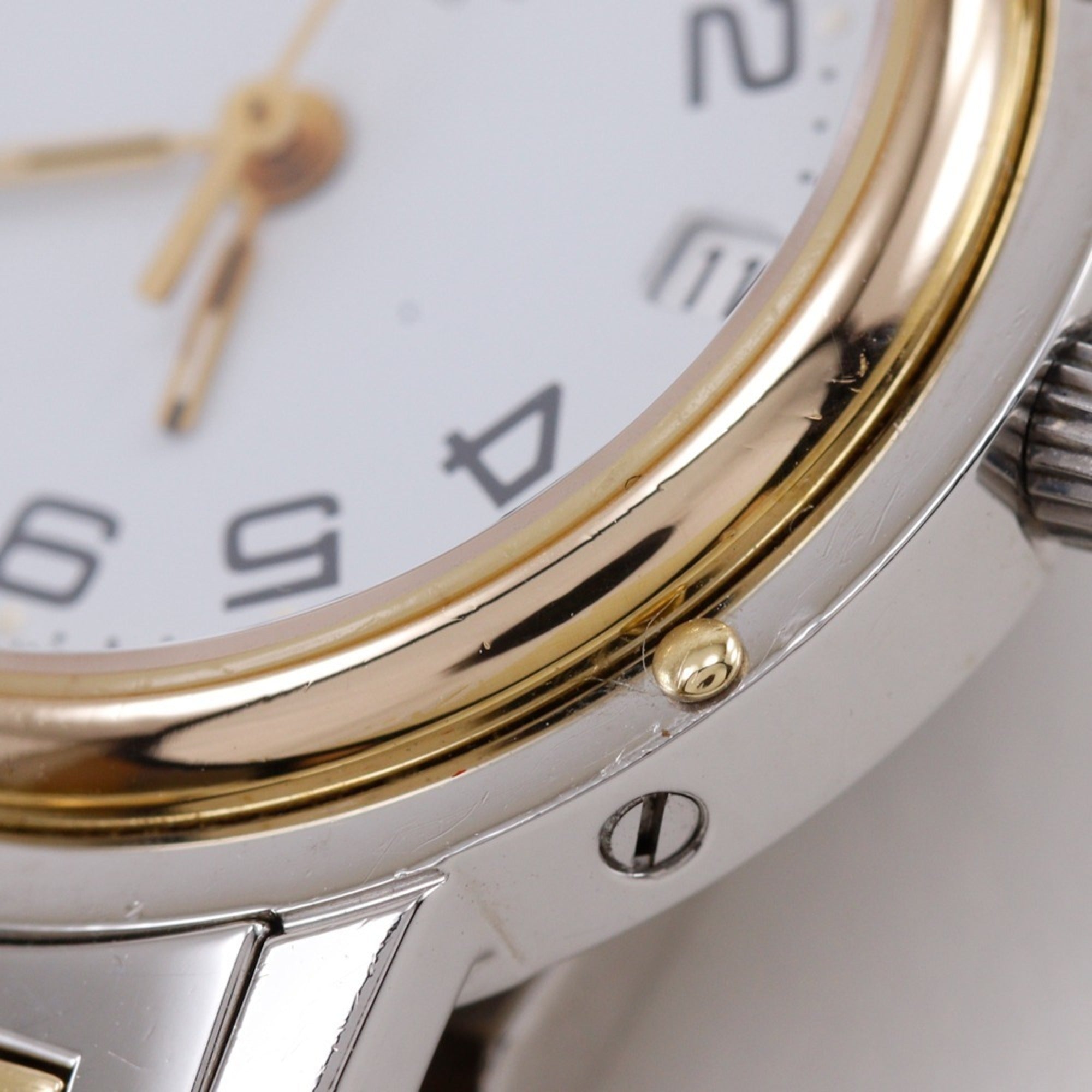 Montre Hermes Clipper CL3.240, acier inoxydable, Quartz, analogique, cadran Blanc, pour femme.