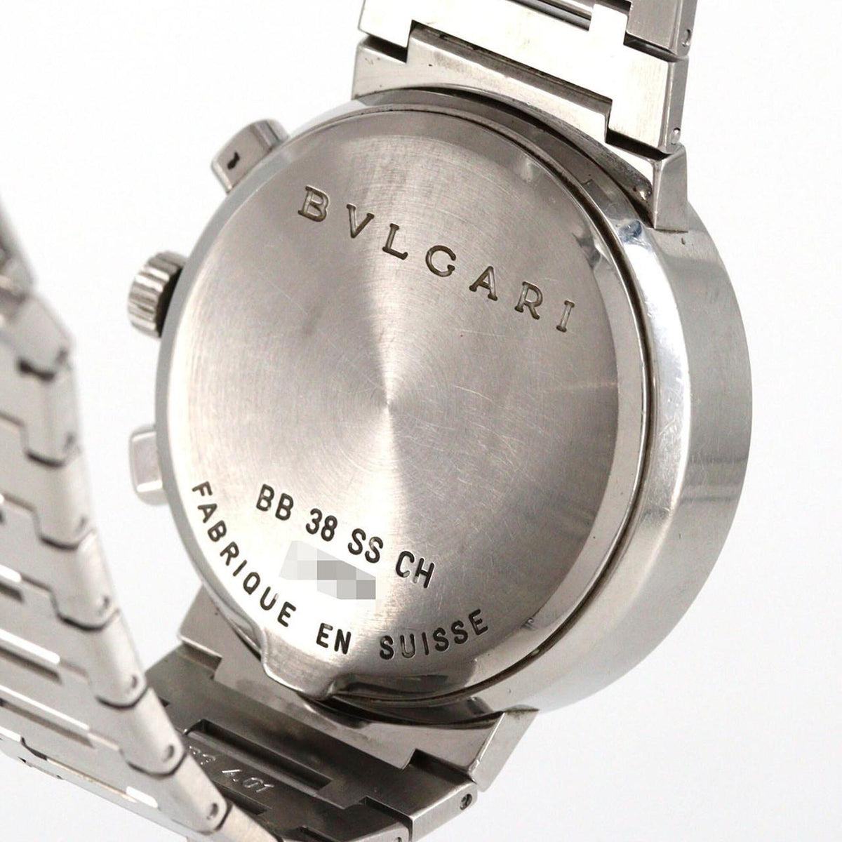 Bvlgari Bulgari Chronograph BB38SSCH/BB38SSDCH/AT Schwarz Zifferblatt 38 mm Uhr