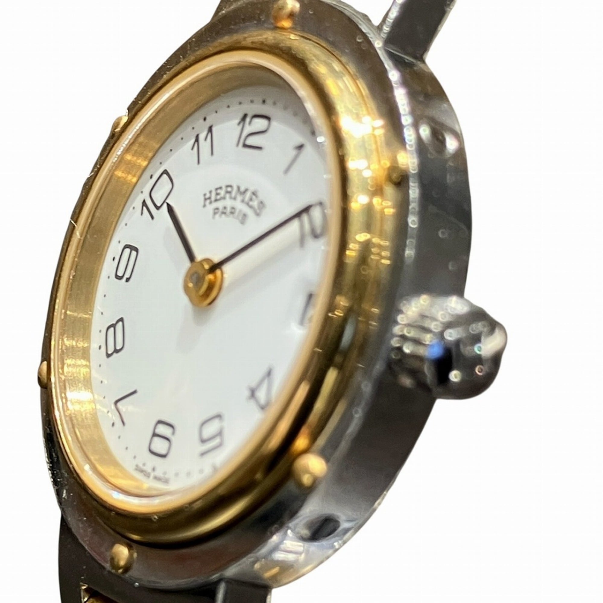 Hermes Clipper-horloge met witte wijzerplaat, 24 mm
