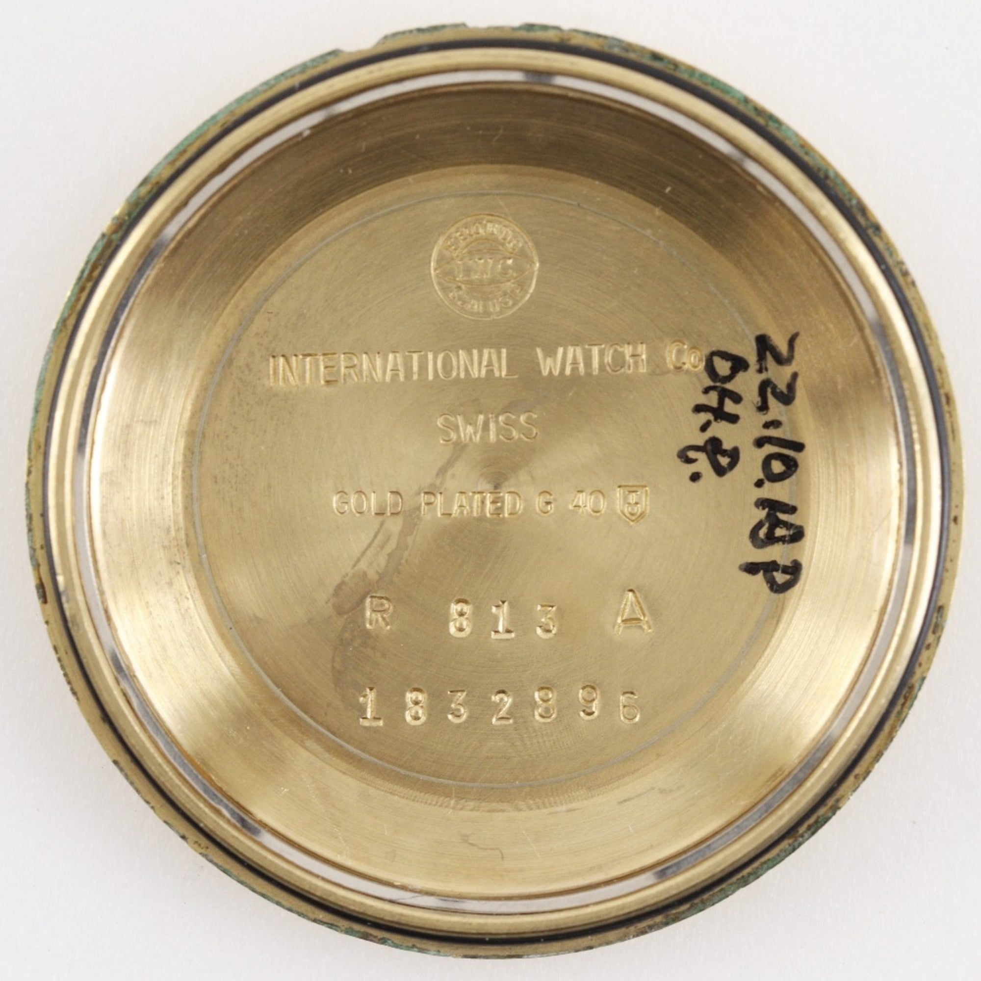 Montre pour homme IWC (International Watch Company) calibre 8541Automatique avec affichage analogique plaqué or et cadran doré