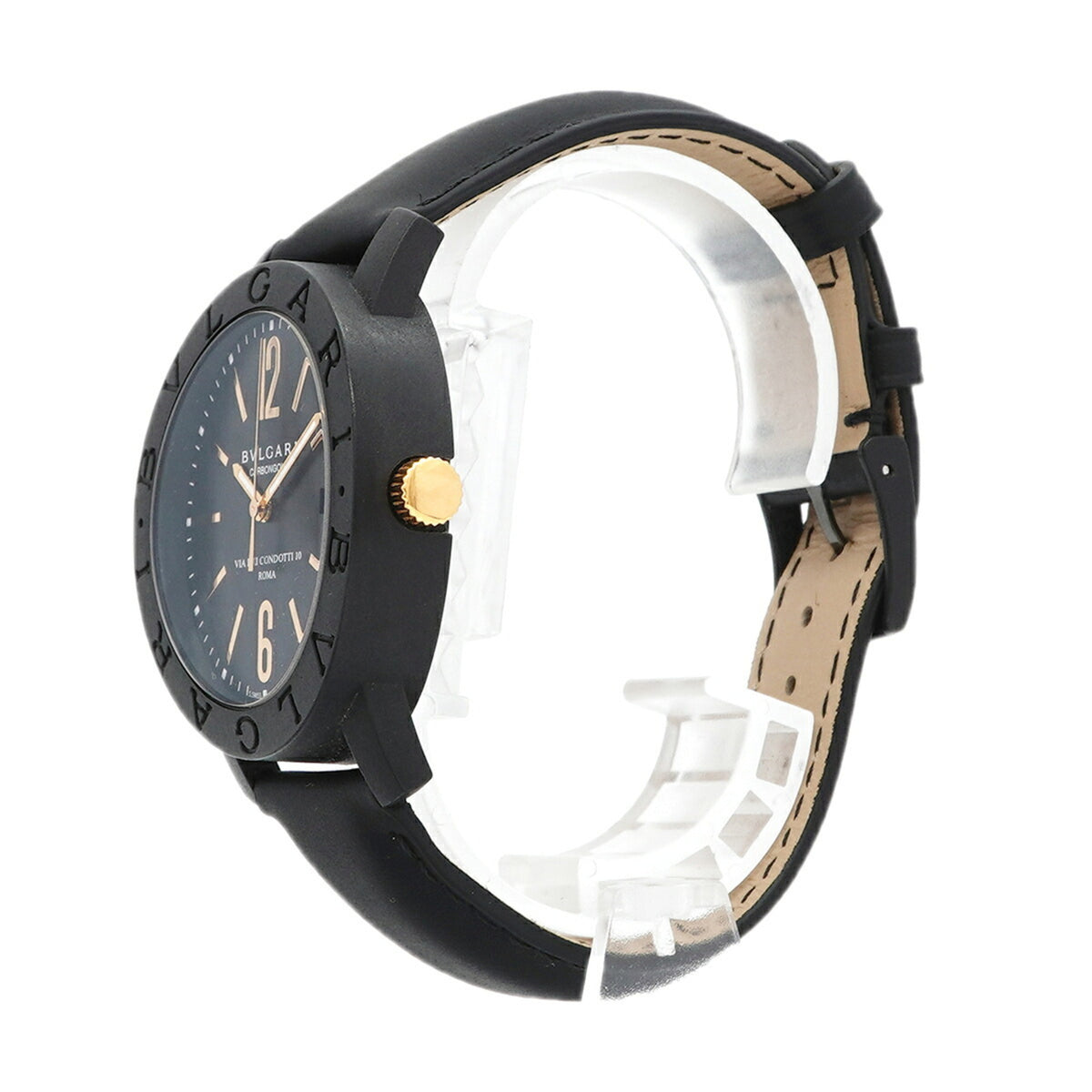 Bvlgari BB40CL horloge met zwarte wijzerplaat 40mm
