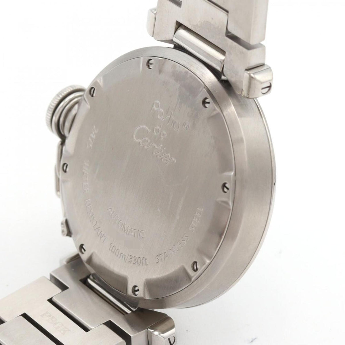 Cartier Pasha C Grande Datum W31055M7 Weiß Zifferblatt 35 mm Uhr