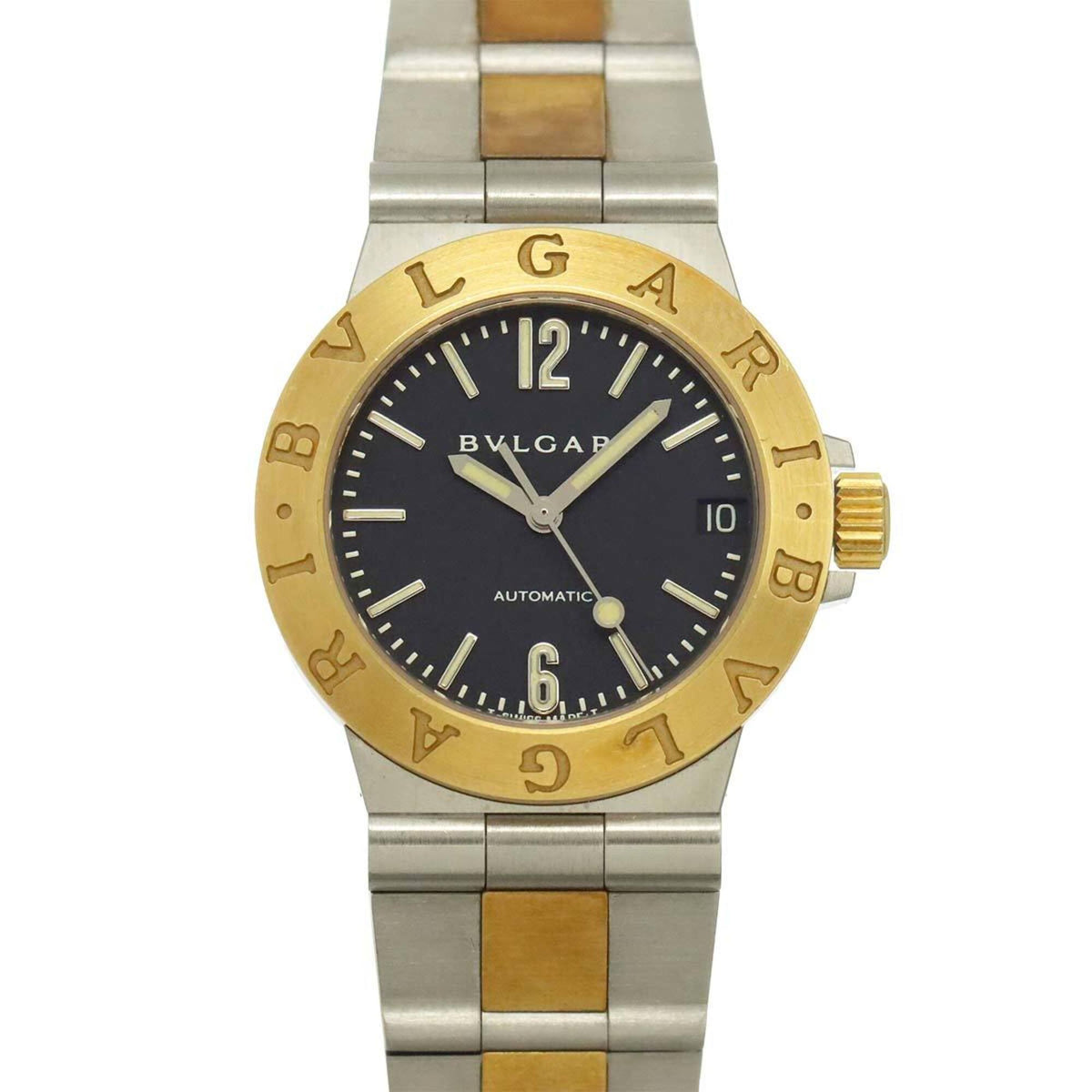 Bvlgari Diagono Sport Combination LCV29SG horloge met zwarte wijzerplaat, 29 mm