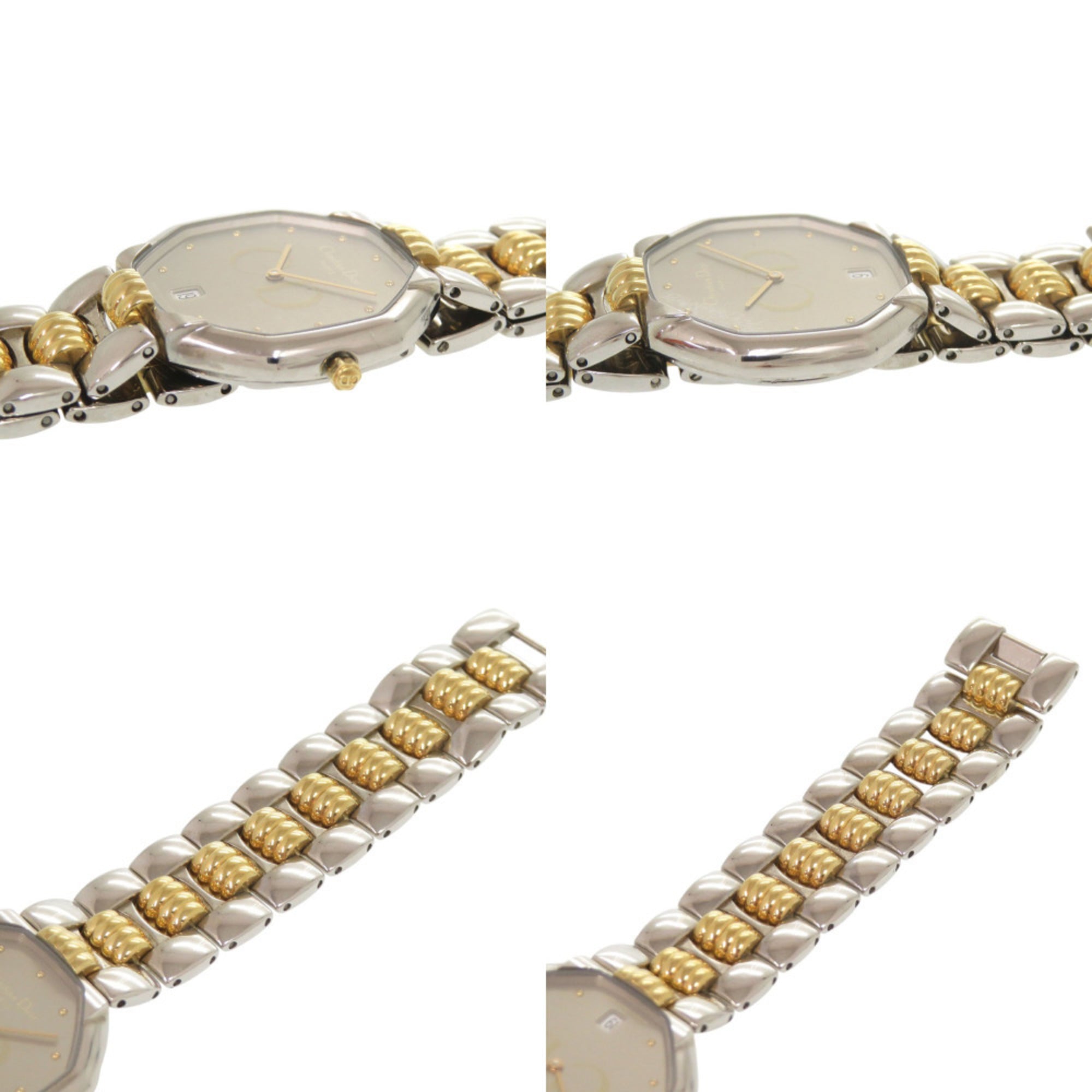Christian Dior Octagon 45.204 Stainless Steel Silver and Gold Quartz W