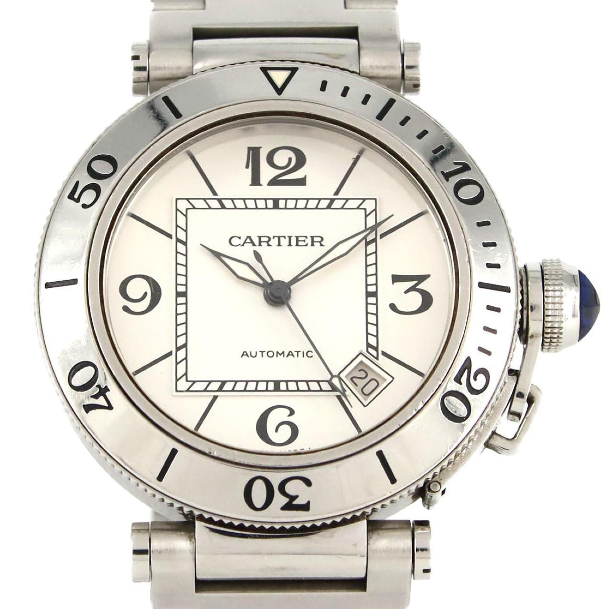 Cartier Pasha W31080M7 Silver Dial 40mm Watch