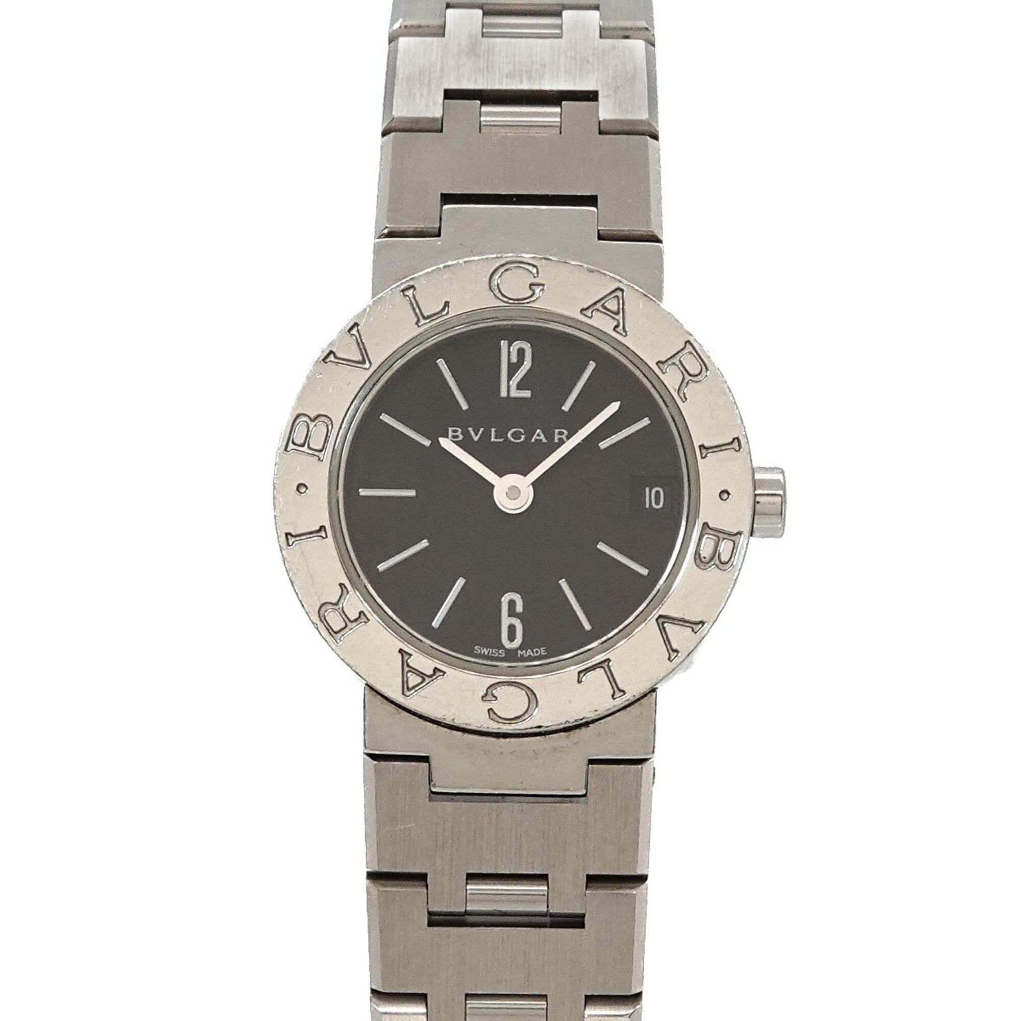 BVLGARI BB23SS Women's Watch Date Black Quartz