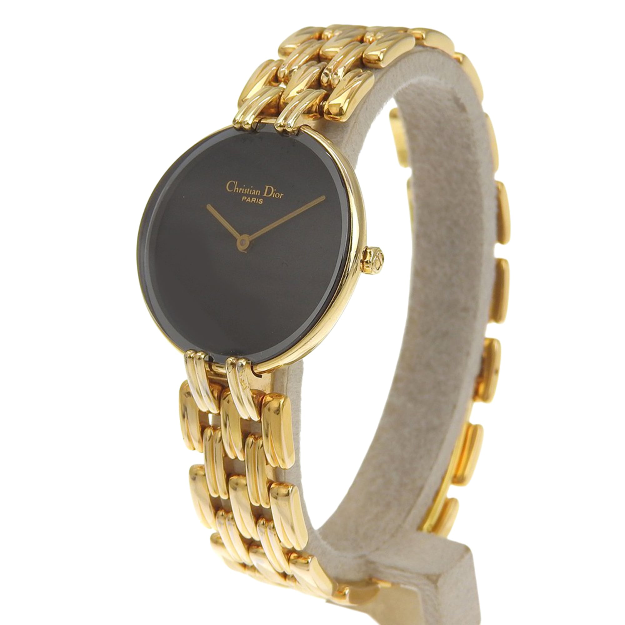 Christian Dior Bakira Watch D46.154.4 Stainless Steel Quartz Analog Display Black Dial Women's