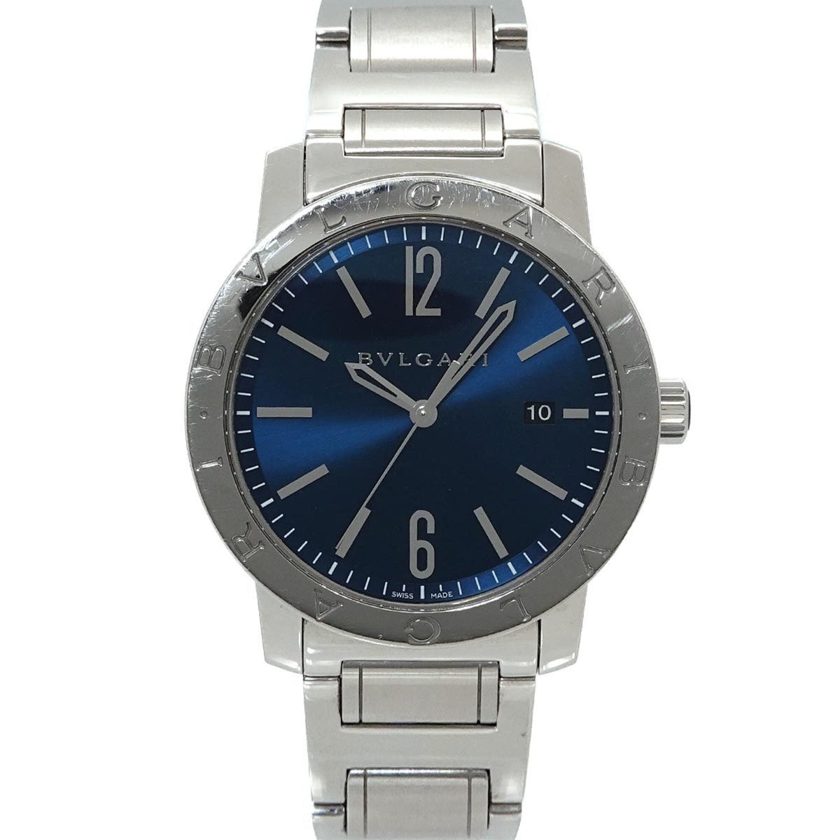 Bvlgari BB41S horloge met blauwe wijzerplaat, 41 mm