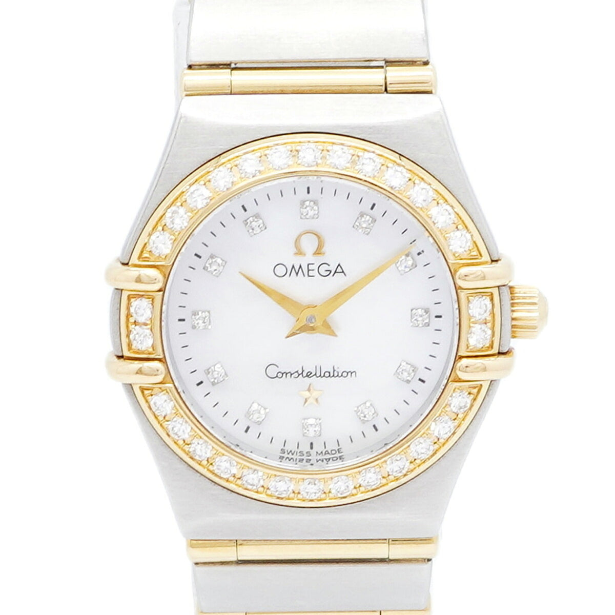 Omega Constellation Mini Diamond Bezel 12P 1267.75 White Dial 22mm Watch