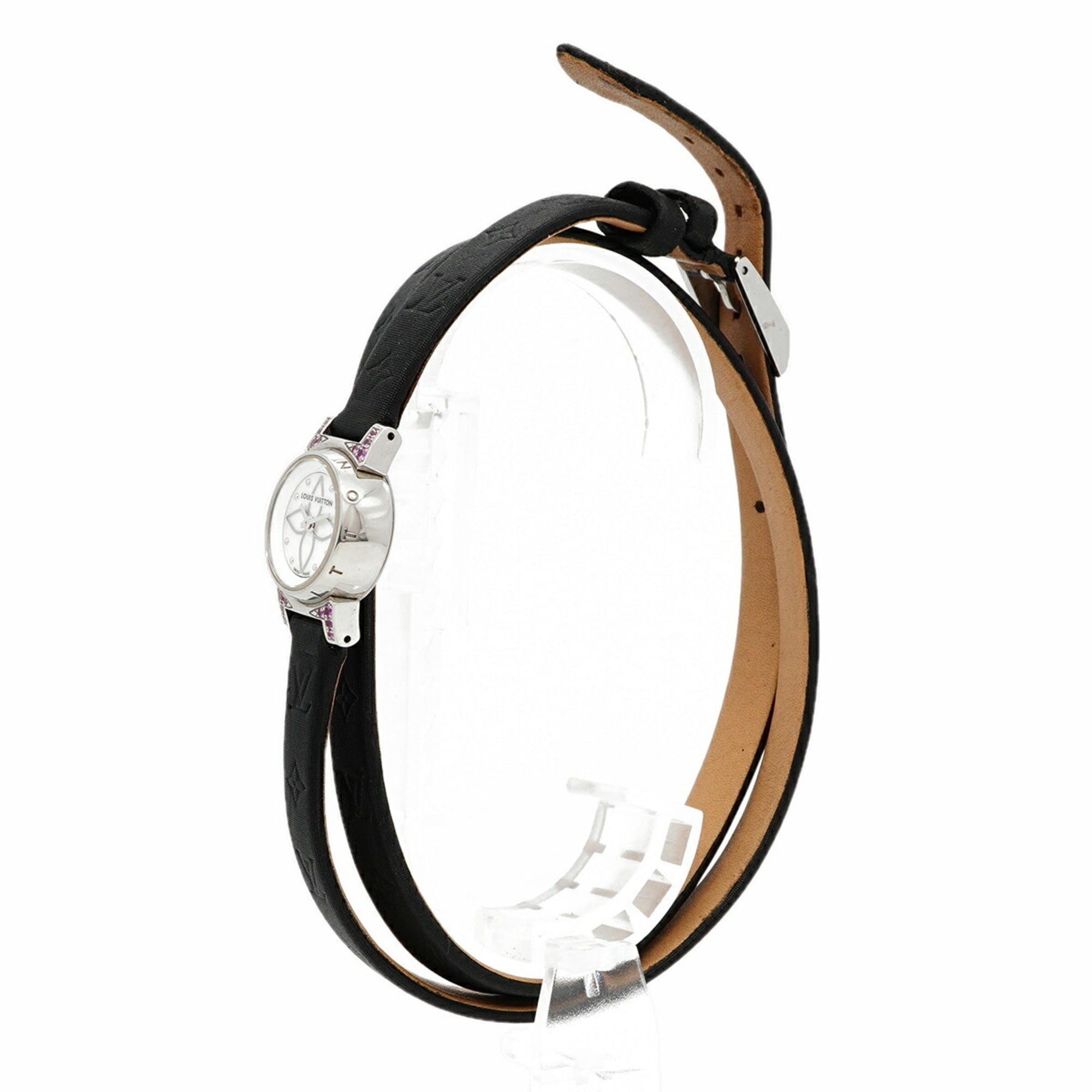 Louis Vuitton Tambour Bijou Triple Coiled Q1511 White Dial Women's Watch