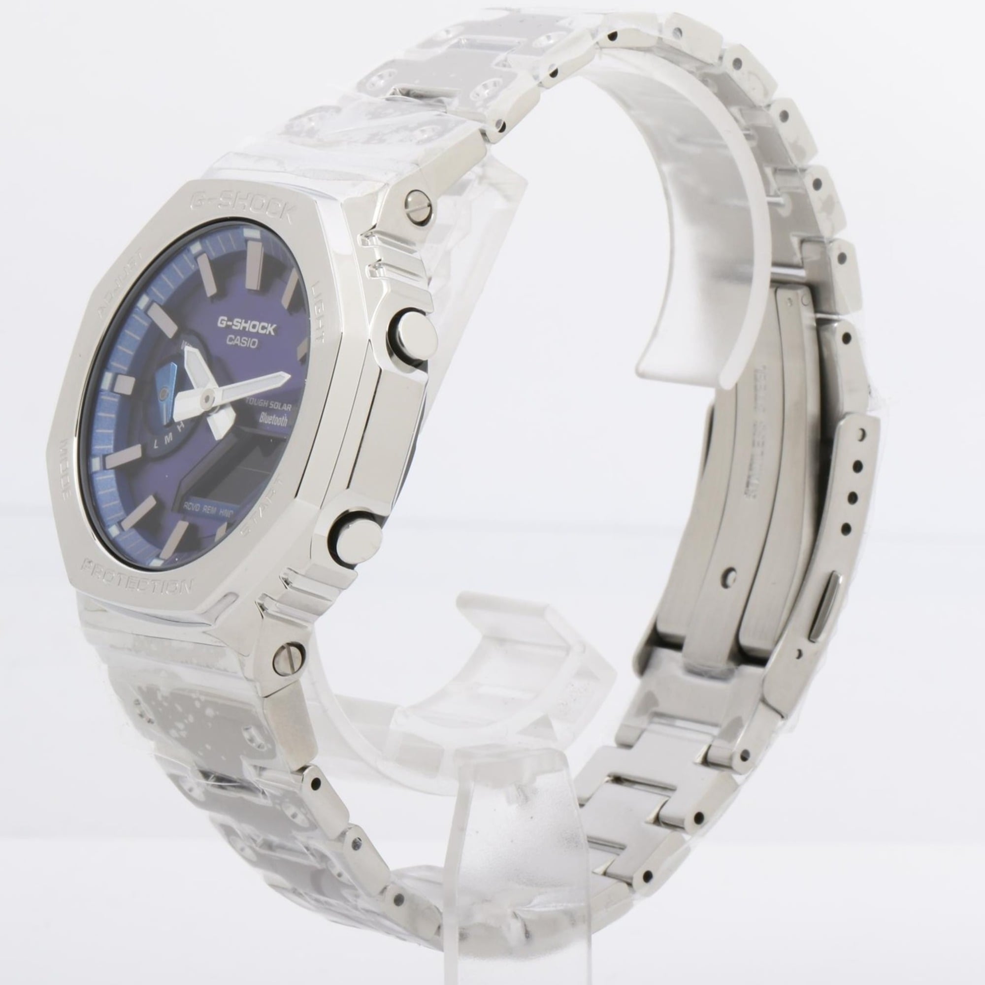 CASIO GSHOCK FULL METAL 2100 Series GMB2100AD2AJF Men's Watch, Blue and Silver