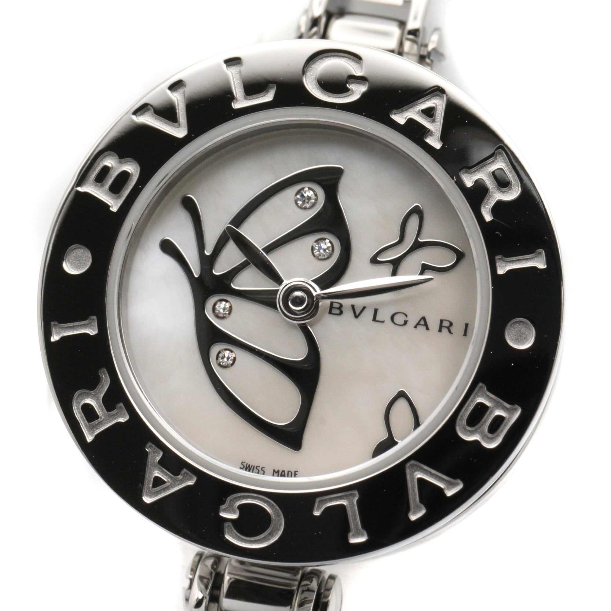 Bulgari BVLGARI B-zero1 Butterfly Stainless Steel Diamond Wo White/White Shell BZ22S