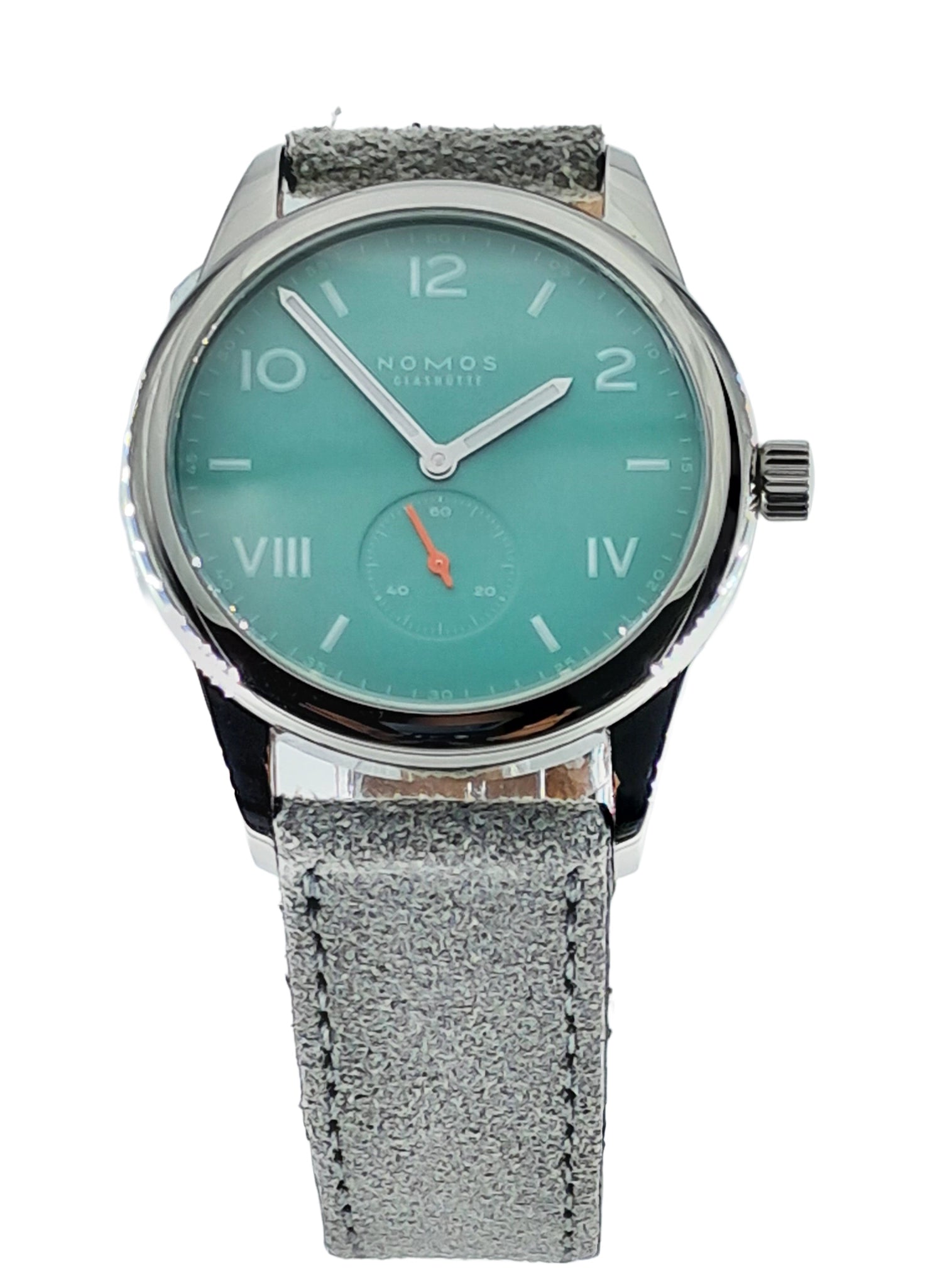 Nomos Glashütte Club met handopwinding, groen, 39mm