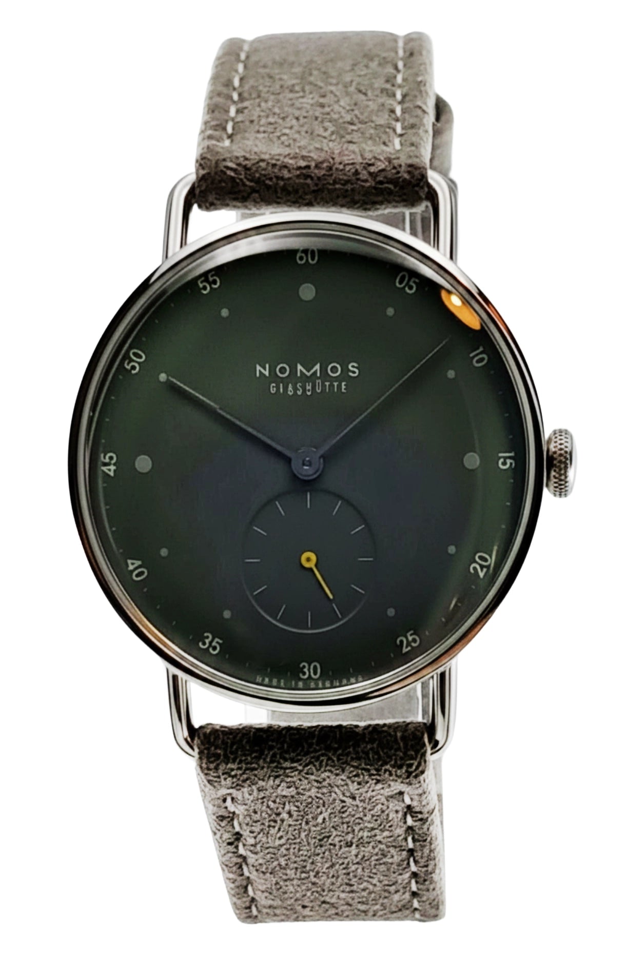 Nomos Glashütte Metro met handopwinding, groen, 33 mm