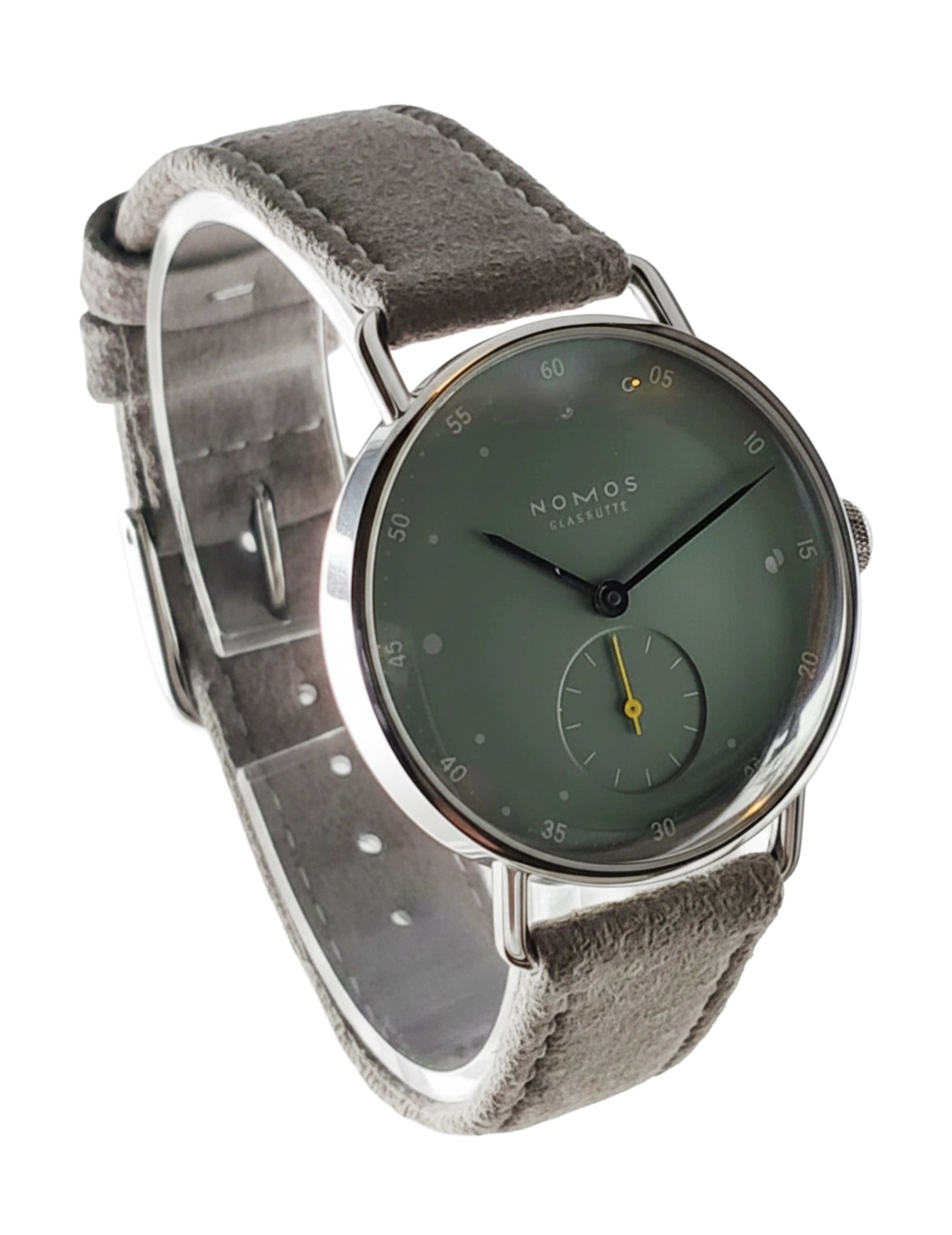 Nomos Glashütte Metro met handopwinding, groen, 33 mm