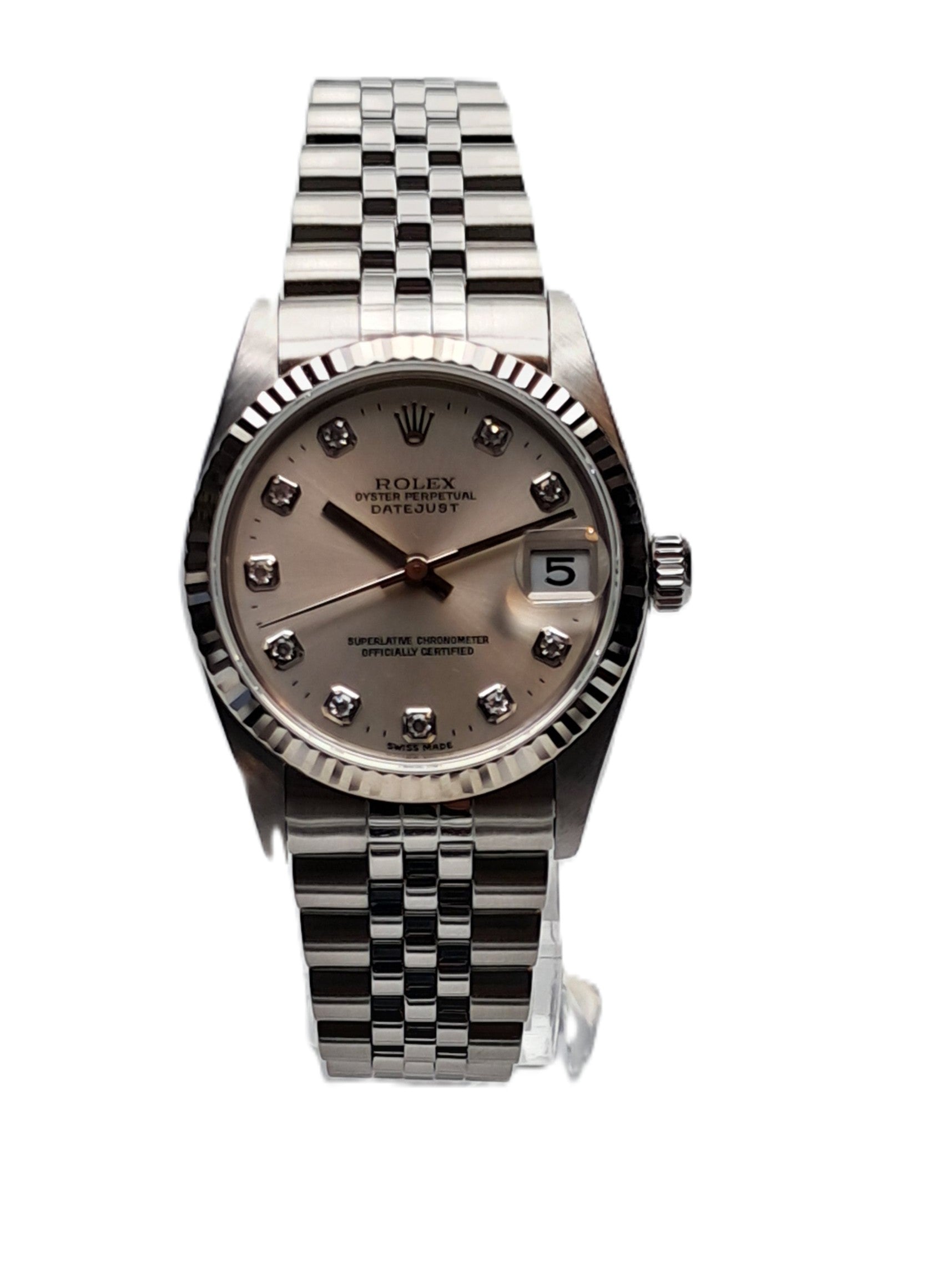 Rolex Datejust Silver Diamond Jubilee 31 CPO 1999