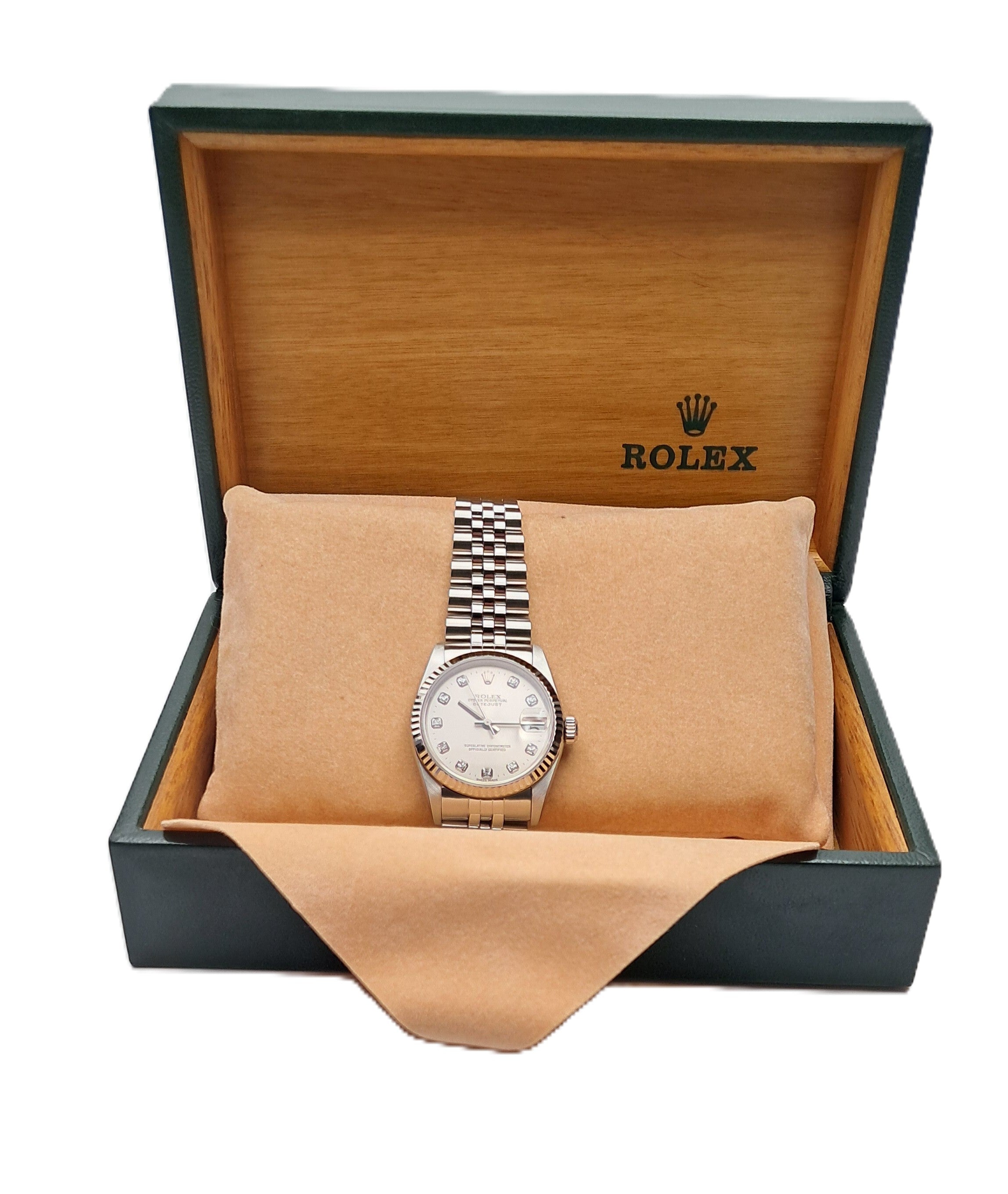Rolex Datejust Silver Diamond Jubilee 31 CPO 1999