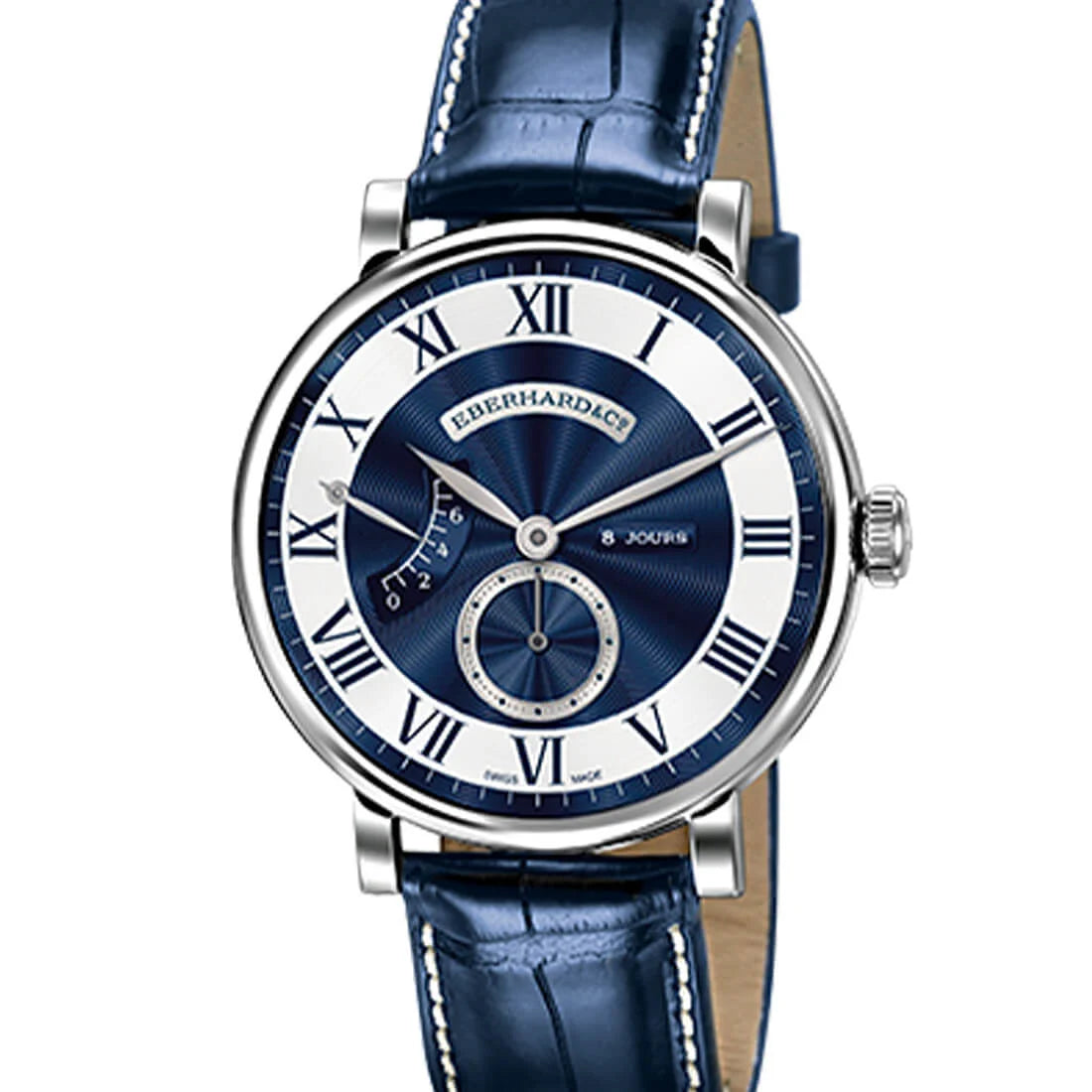 Eberhard & Co. 8 Jours Manual Winding Blue 41mm