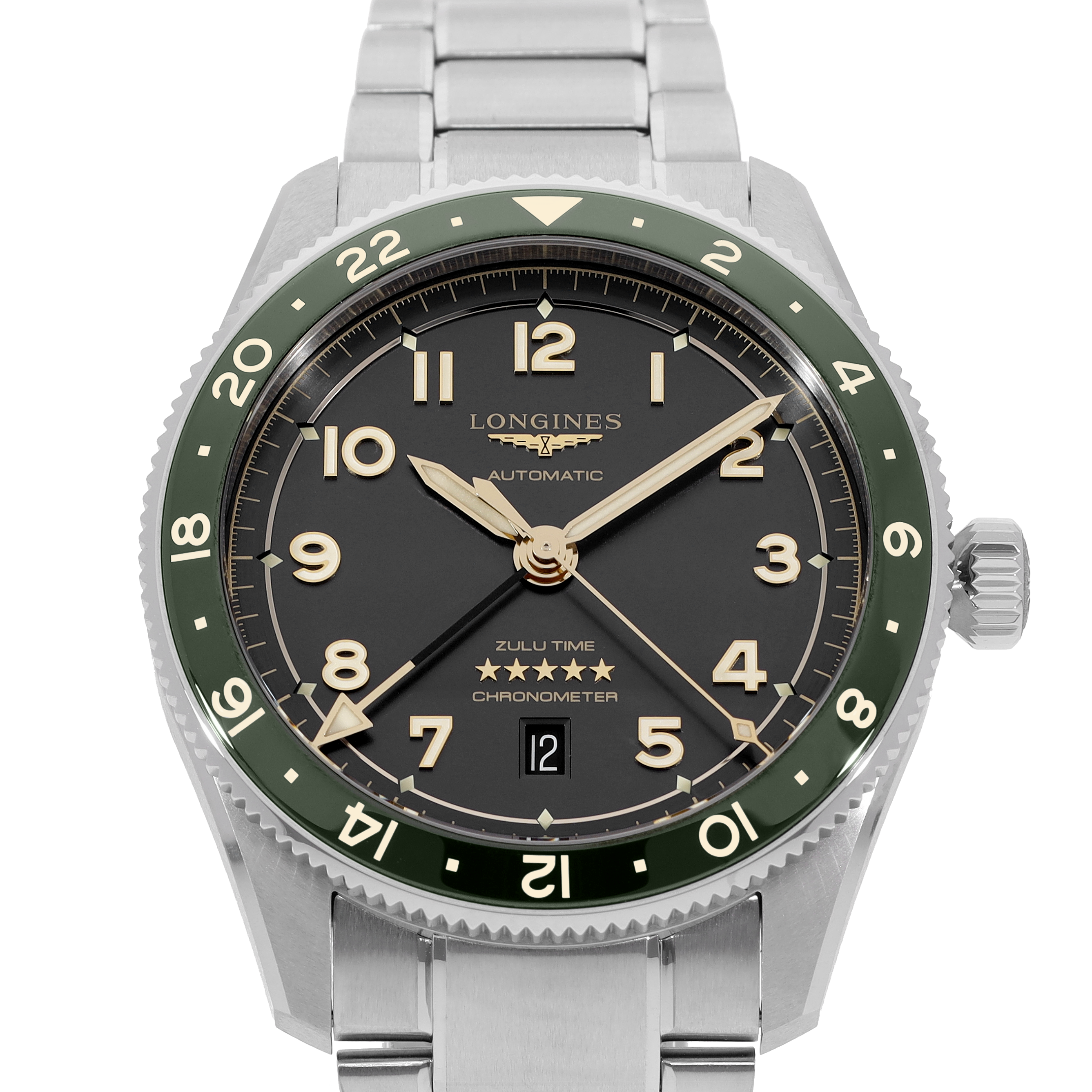 Longines Spirit Zulu Time Automatik Anthrazit