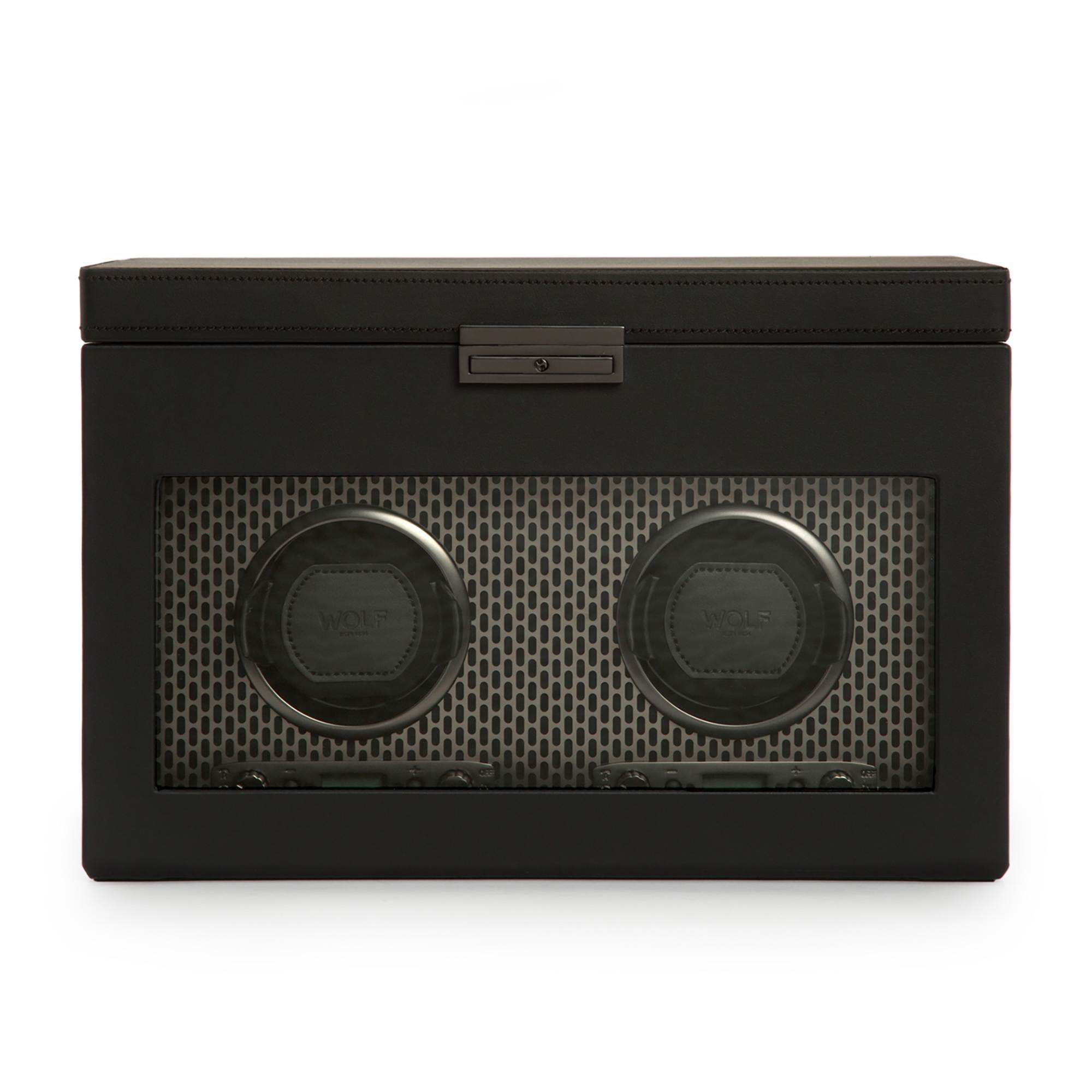 Wolf Axis Double Watch Winder with Storage