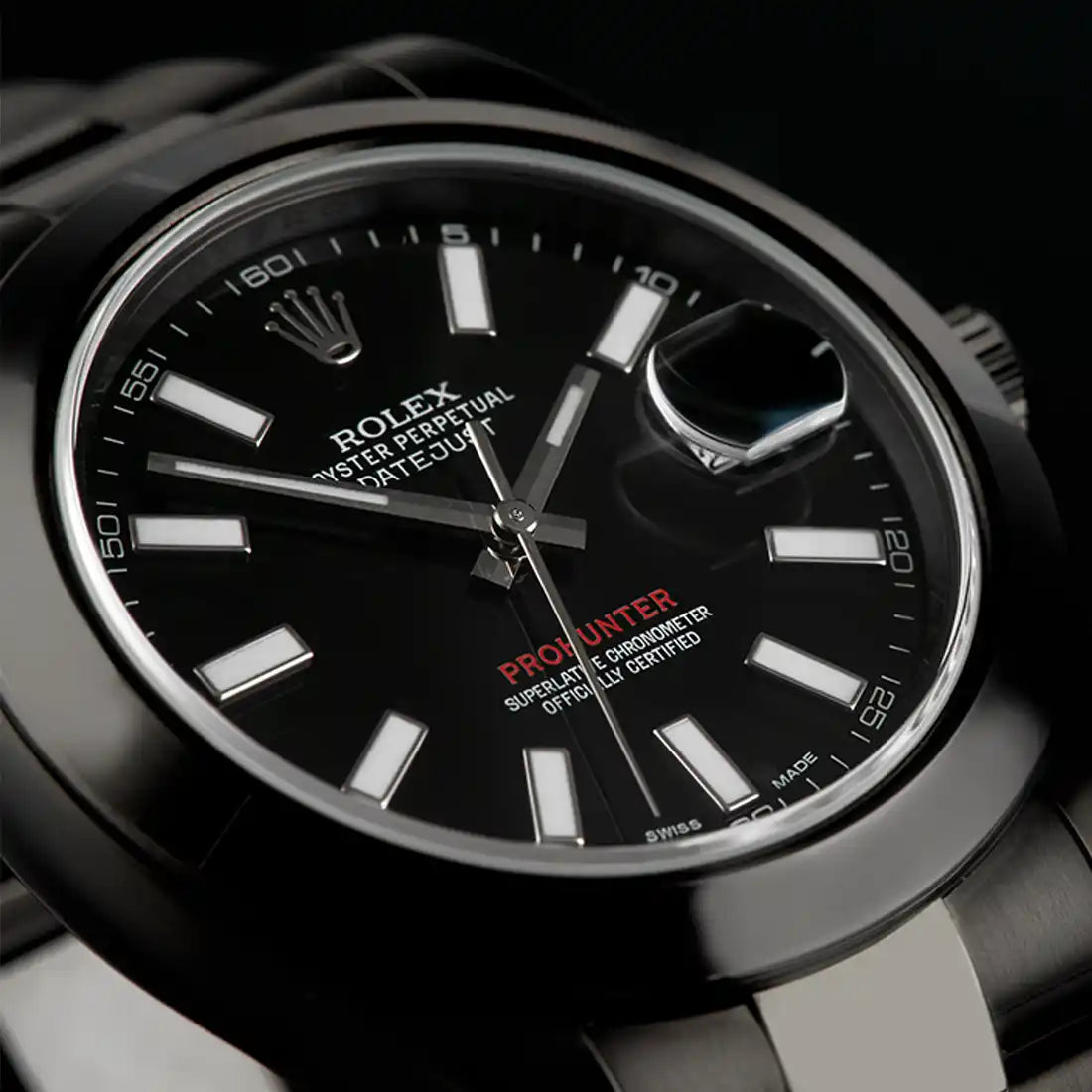 Pro Hunter Datejust Automatik Schwarz