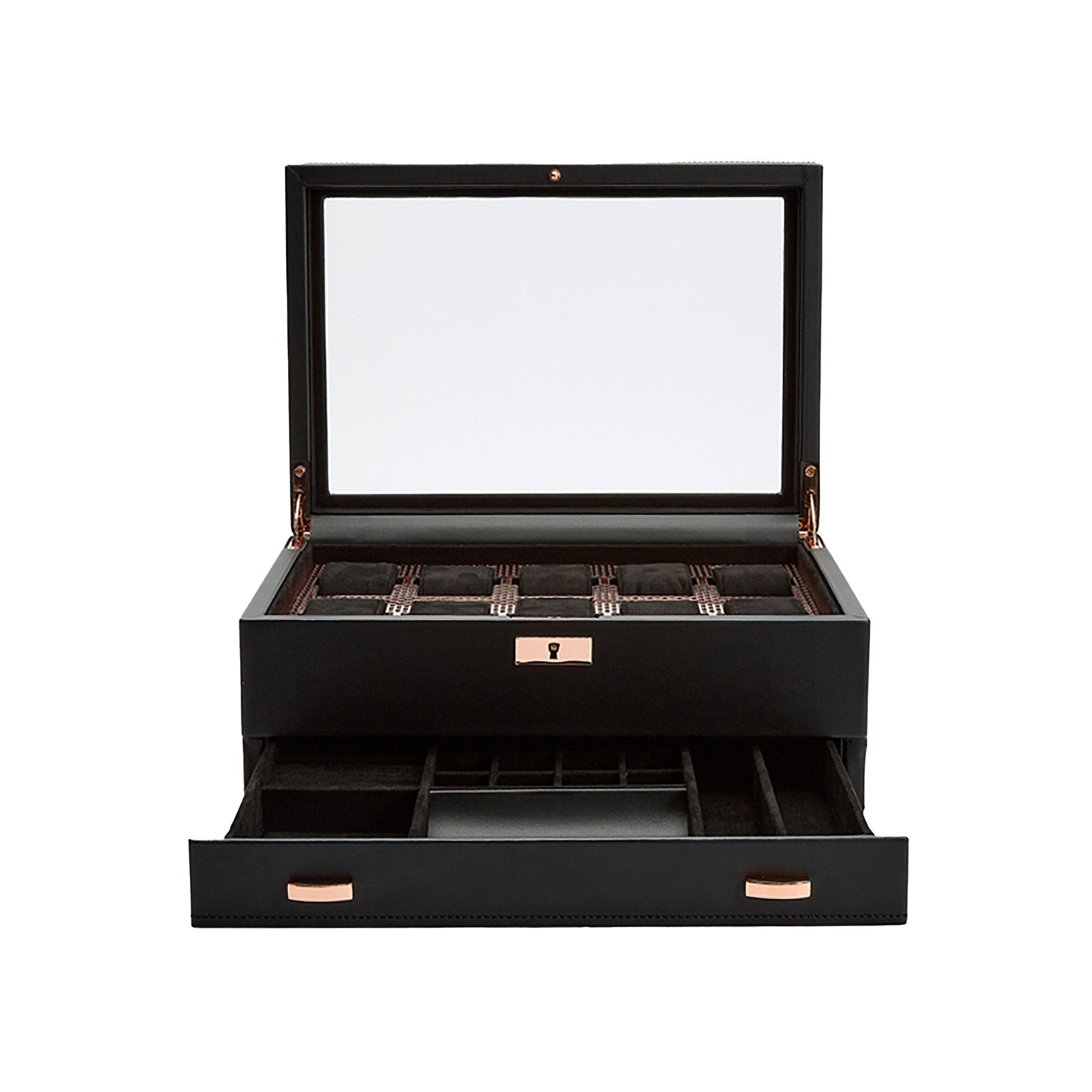 Wolf Axis 10 Piece Watch Box with Drawer